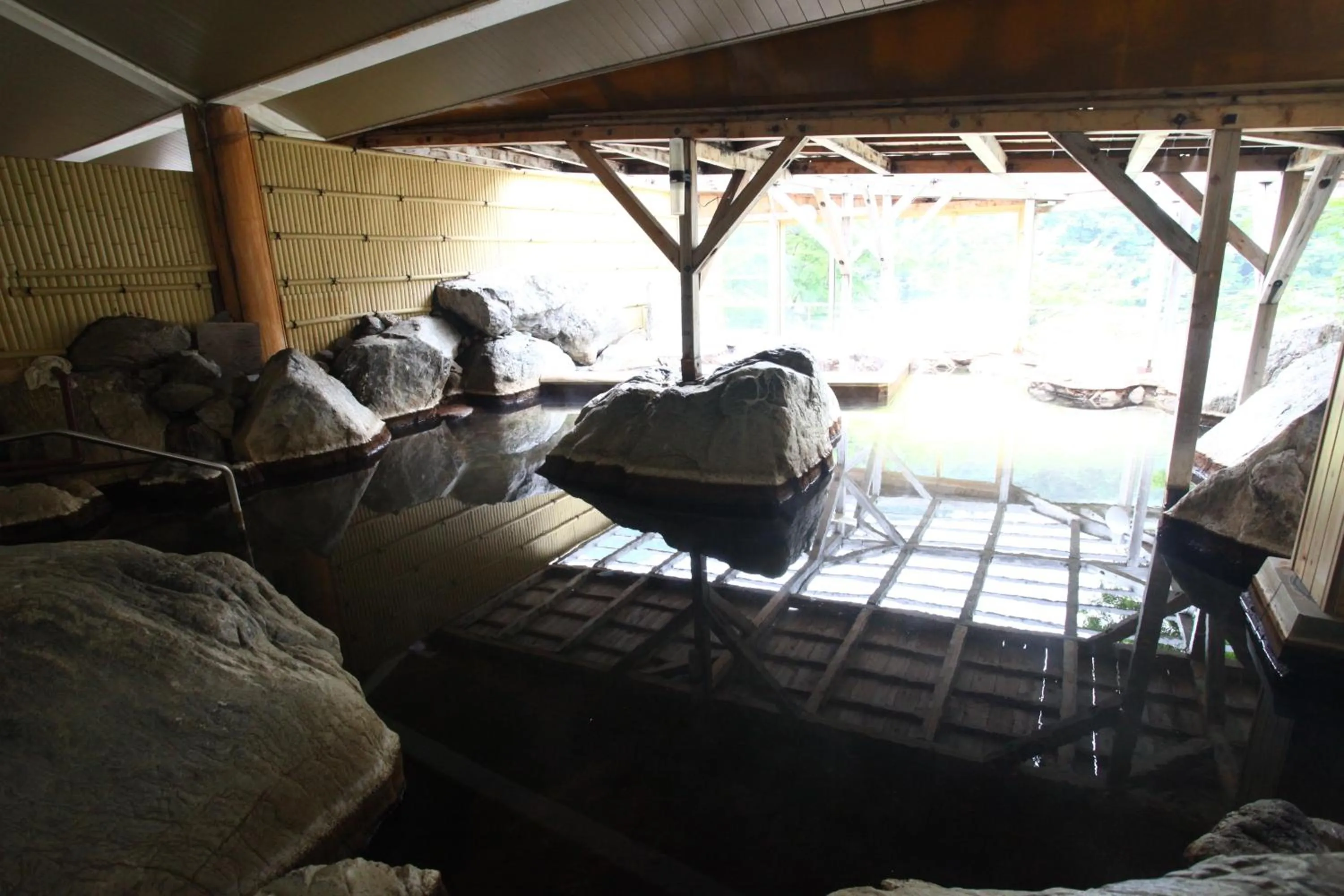 Hot Spring Bath in Shiobara Onsen Hotel Ohruri