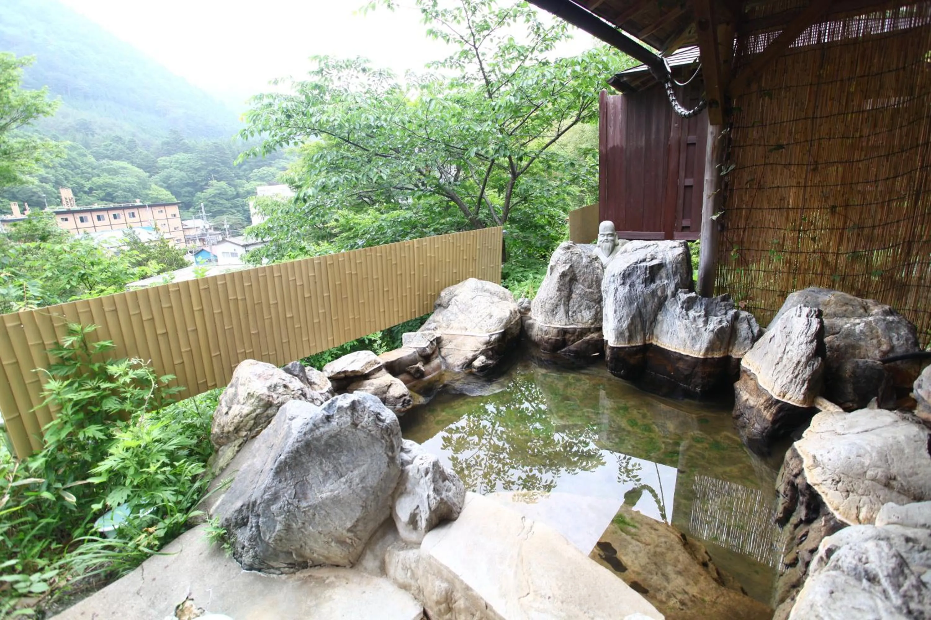 Hot Spring Bath in Shiobara Onsen Hotel Ohruri