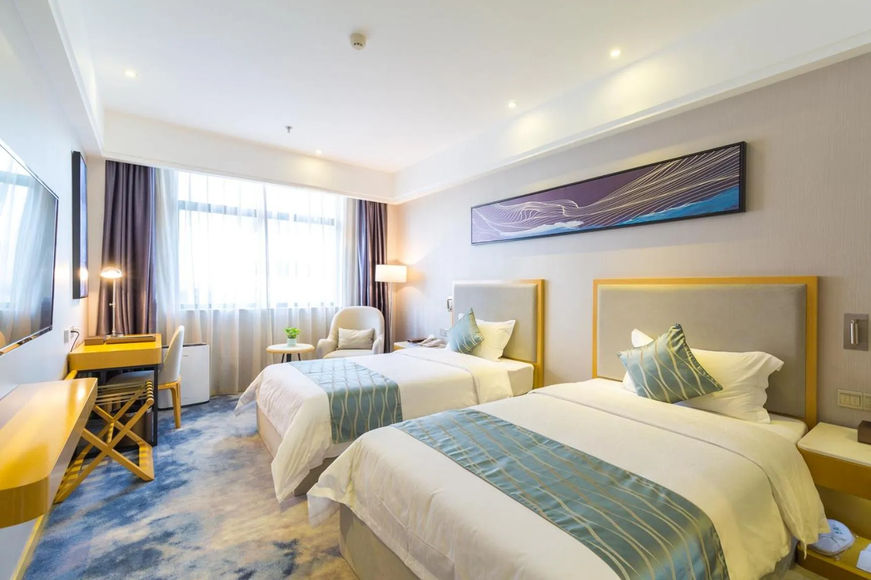 Bedroom, Bed in Guangzhou Seaman Hotel-Line 2 JiangNanXi Station