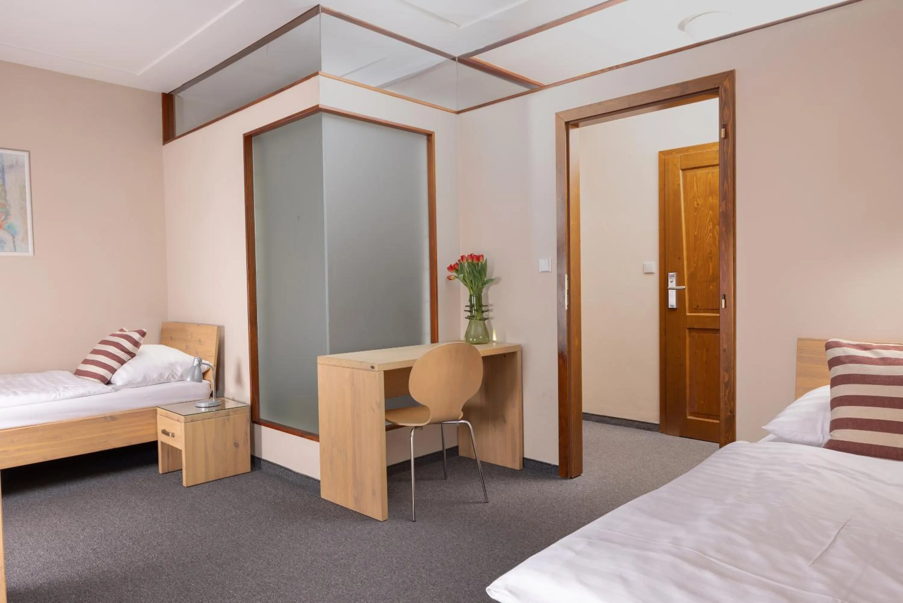 Seating area, Bed in Hotel Praděd Thamm