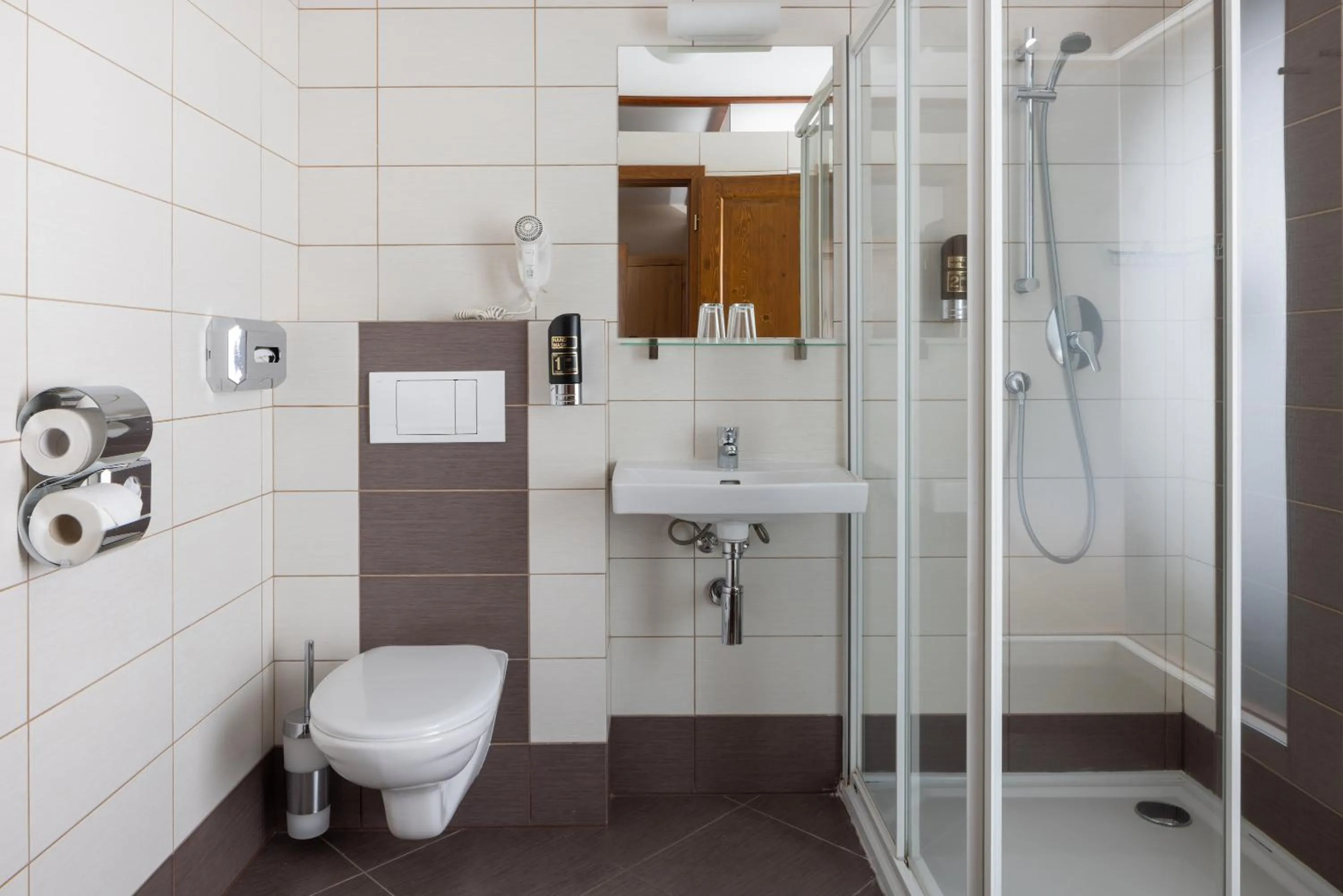 Shower in Hotel Praděd Thamm