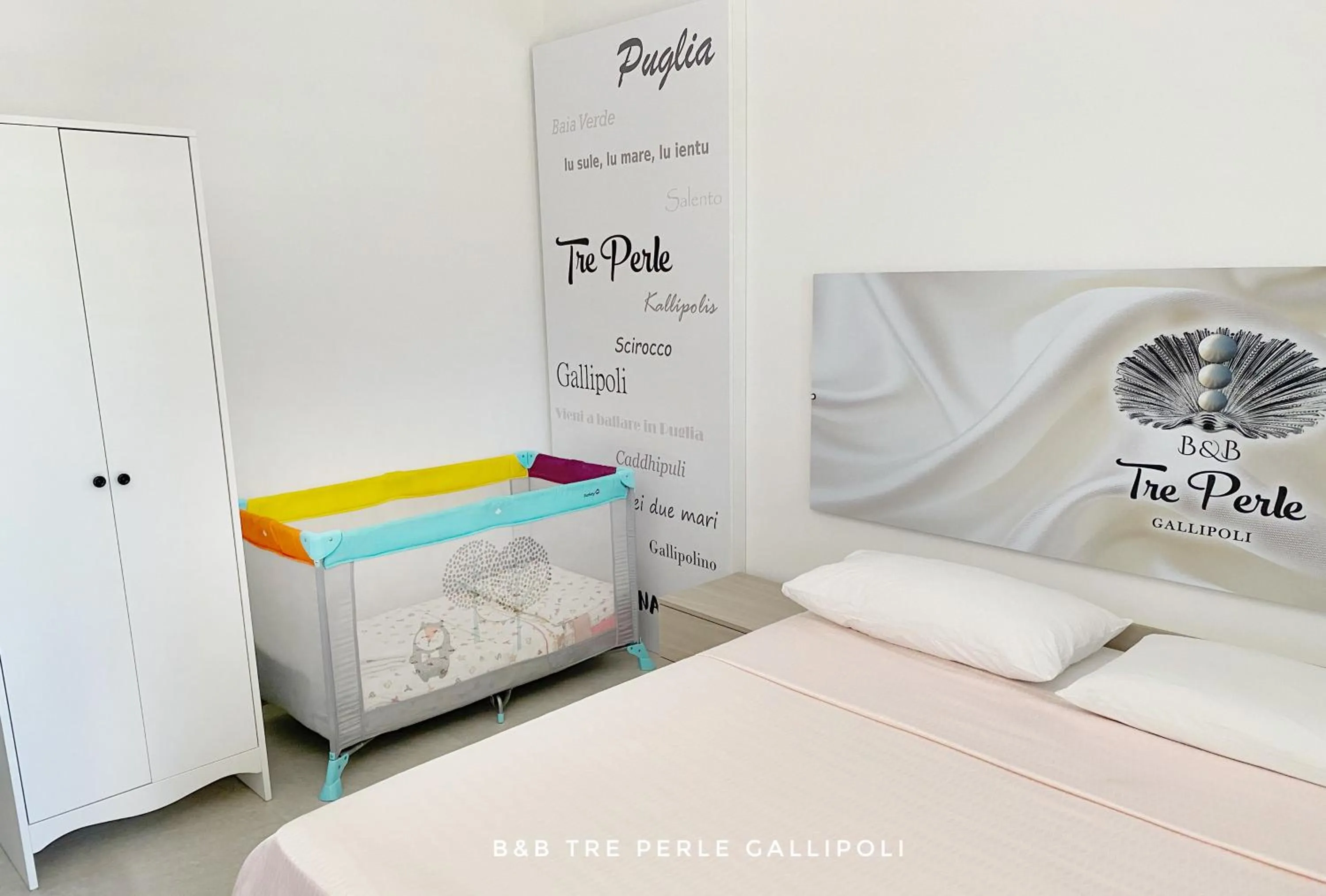 Bed in B&b Tre Perle