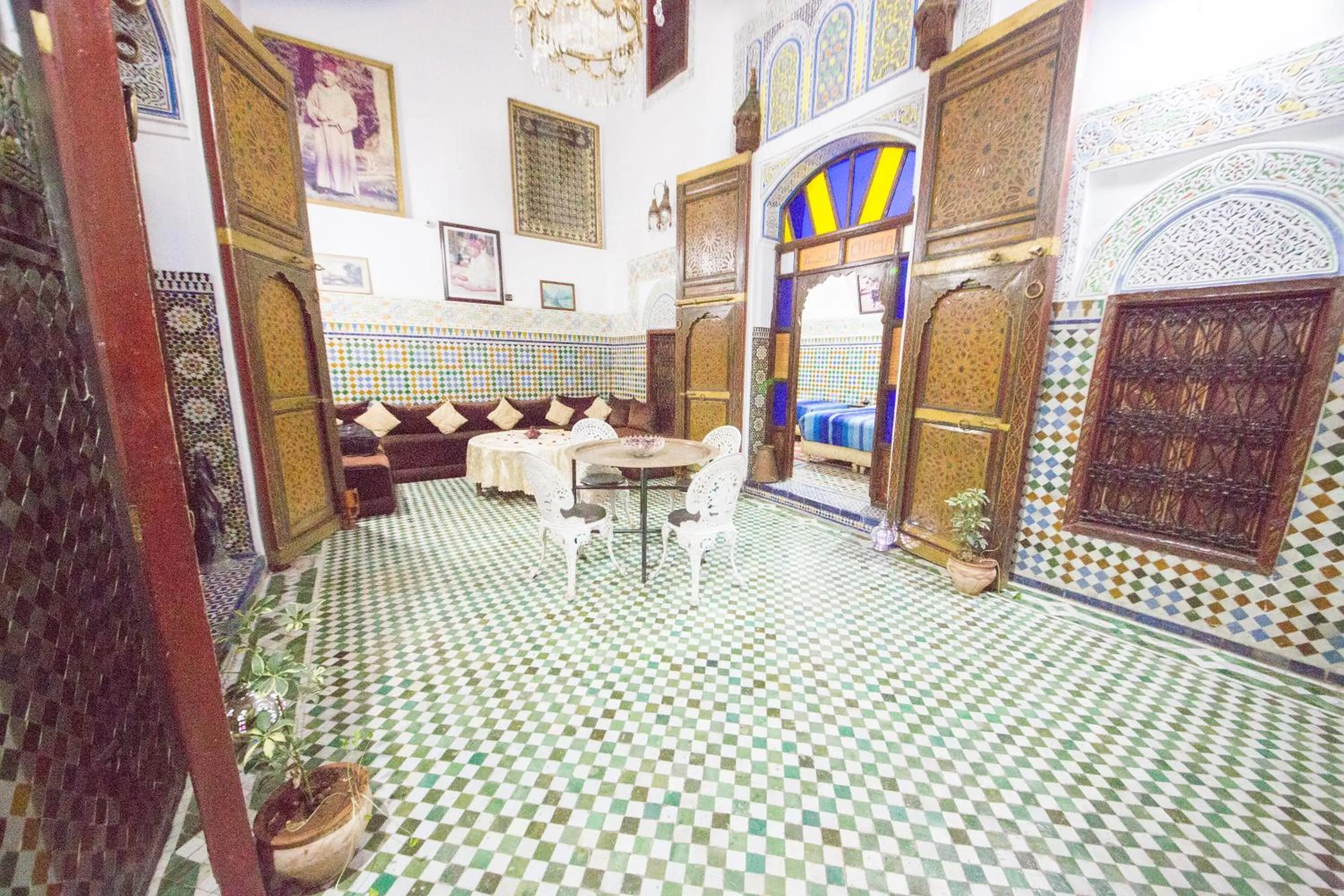 Seating area in Riad El Bacha
