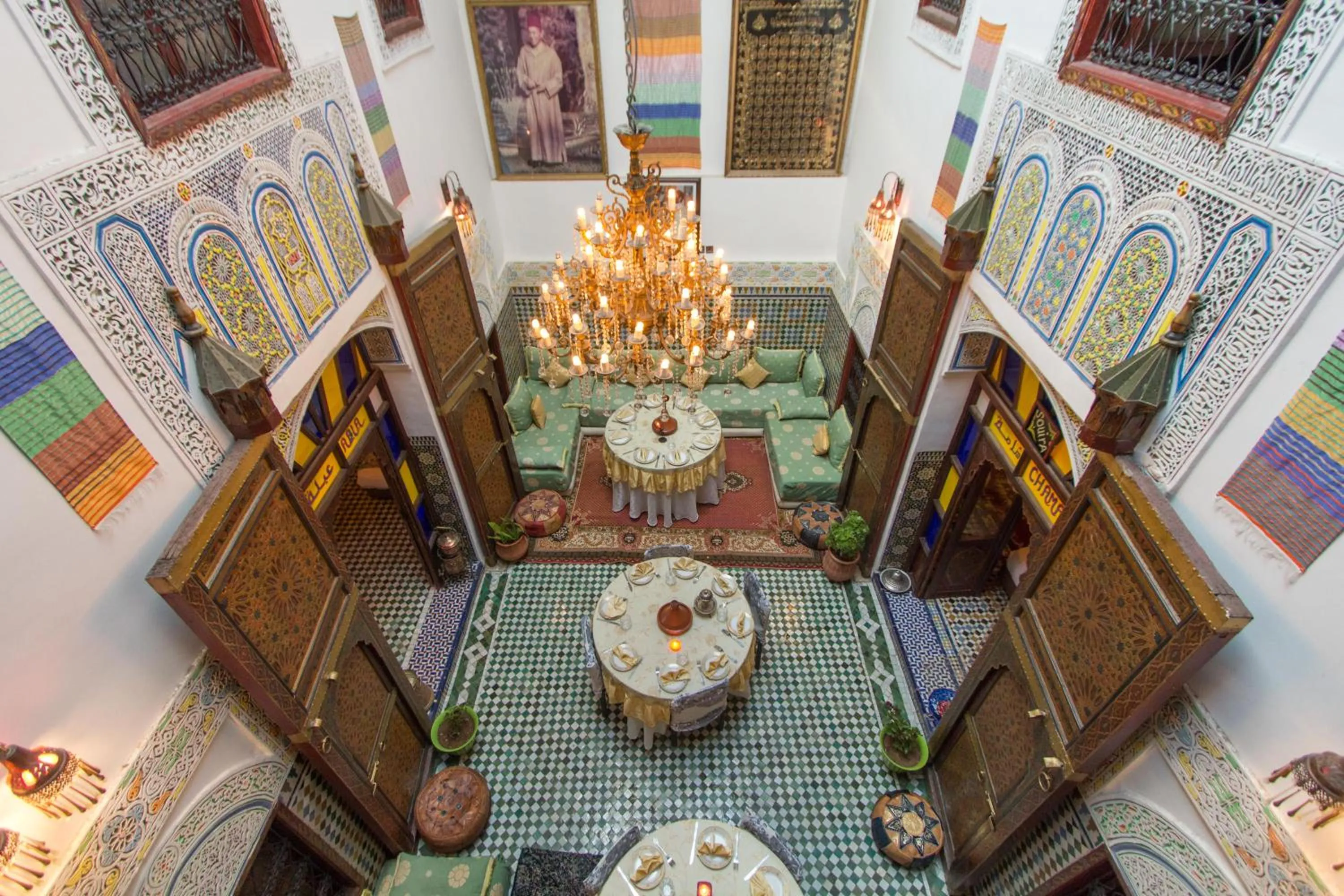 Communal lounge/ TV room in Riad El Bacha
