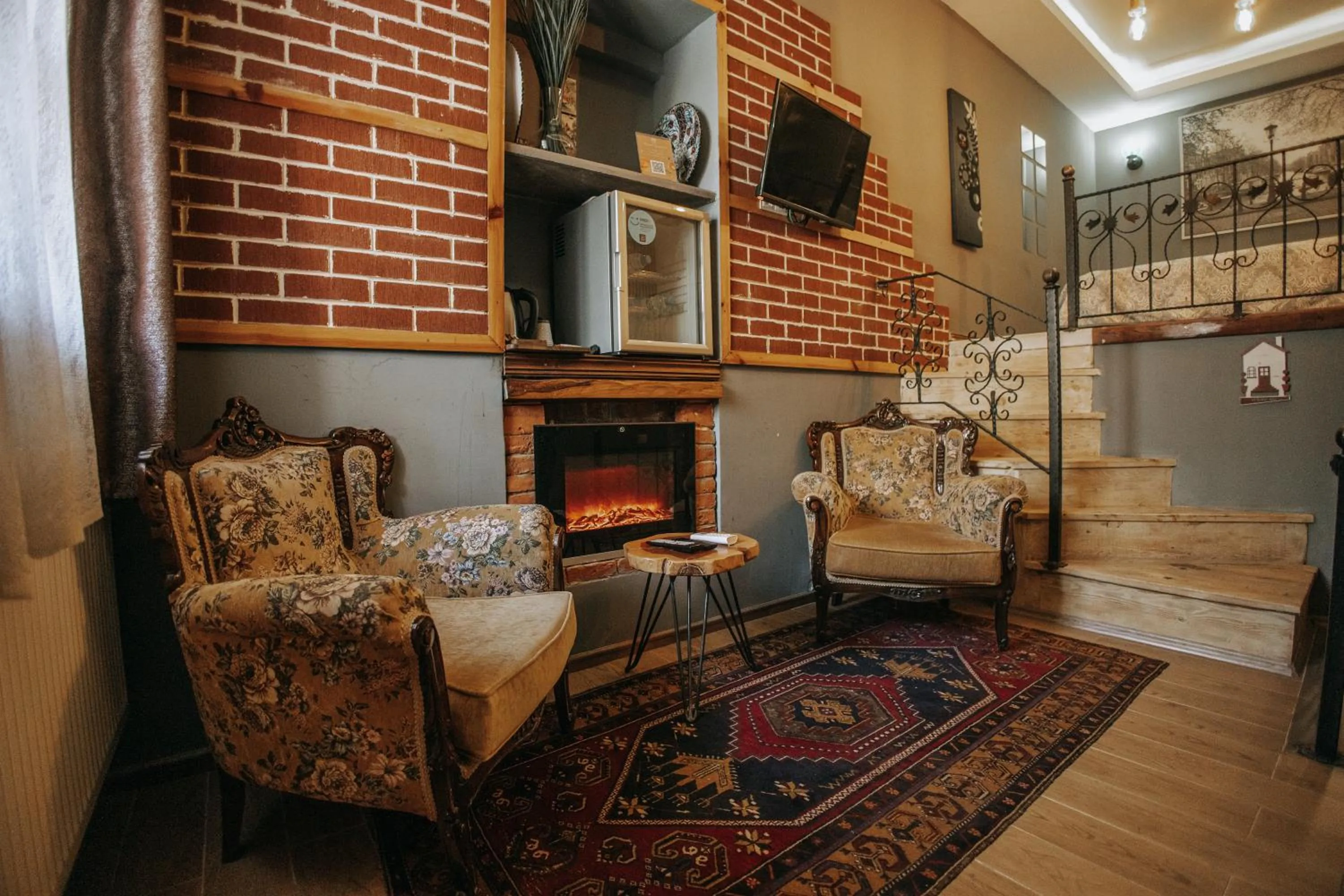 Bed in Vintage Cave House Hotel