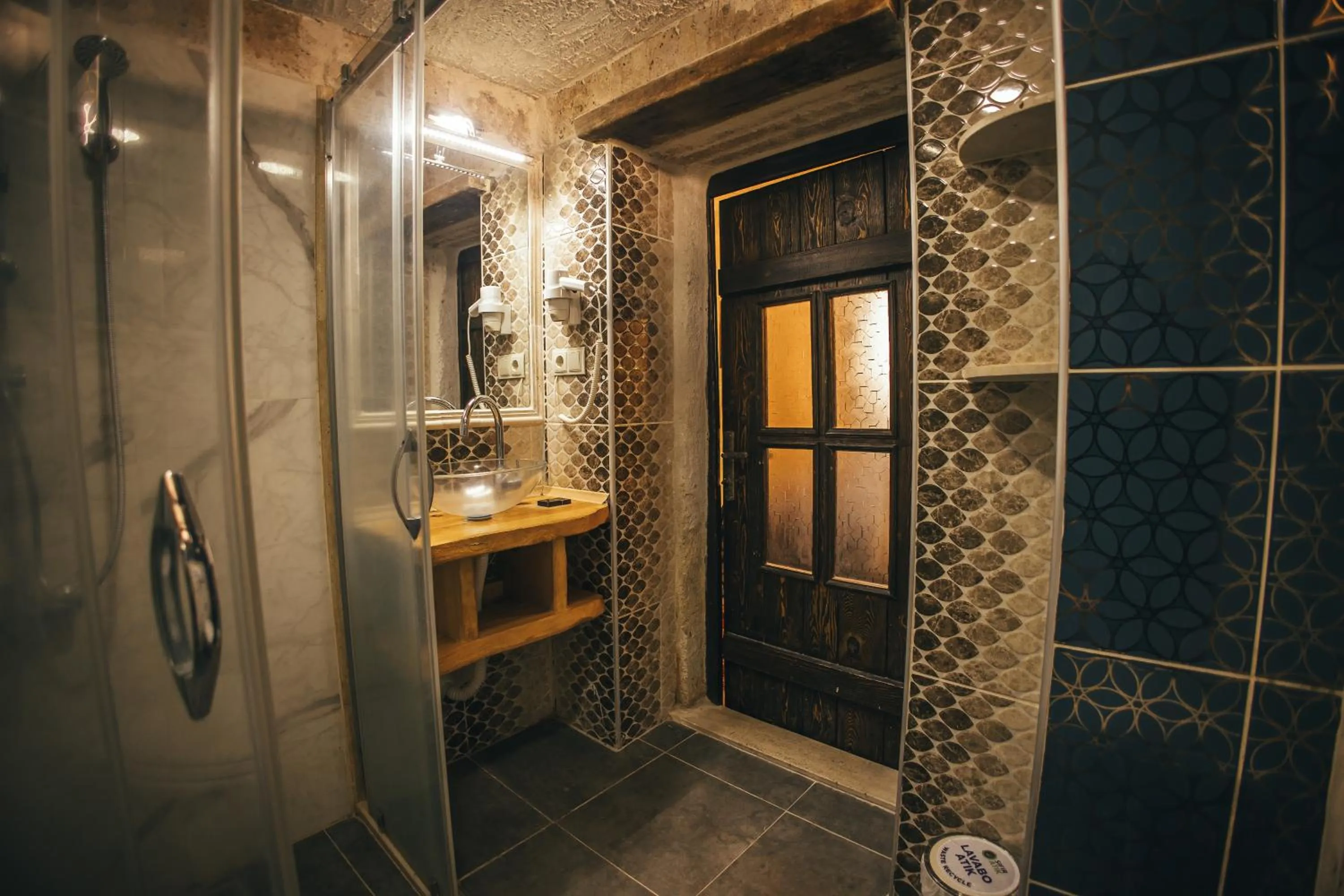 Shower in Vintage Cave House Hotel