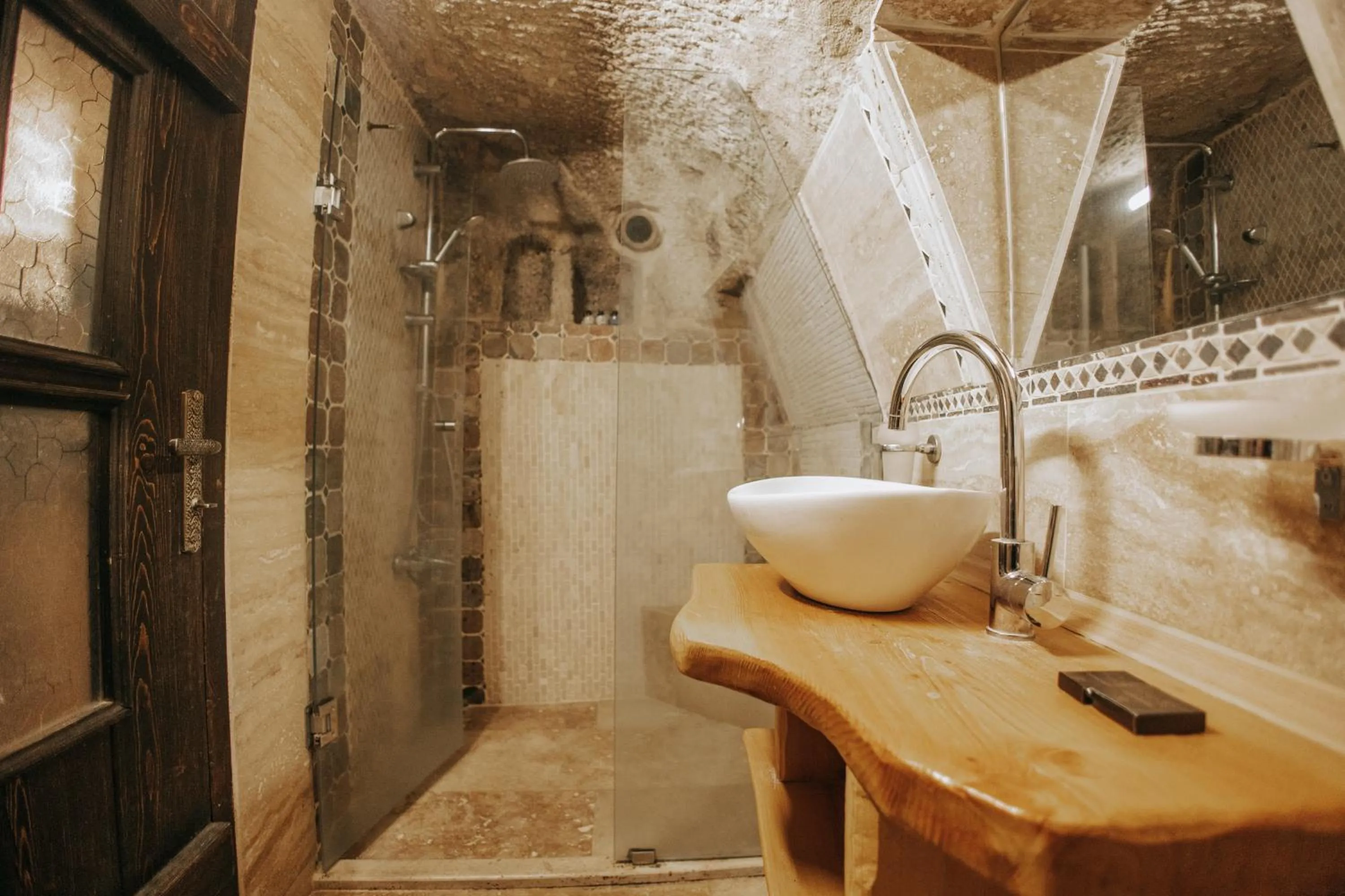 Shower in Vintage Cave House Hotel
