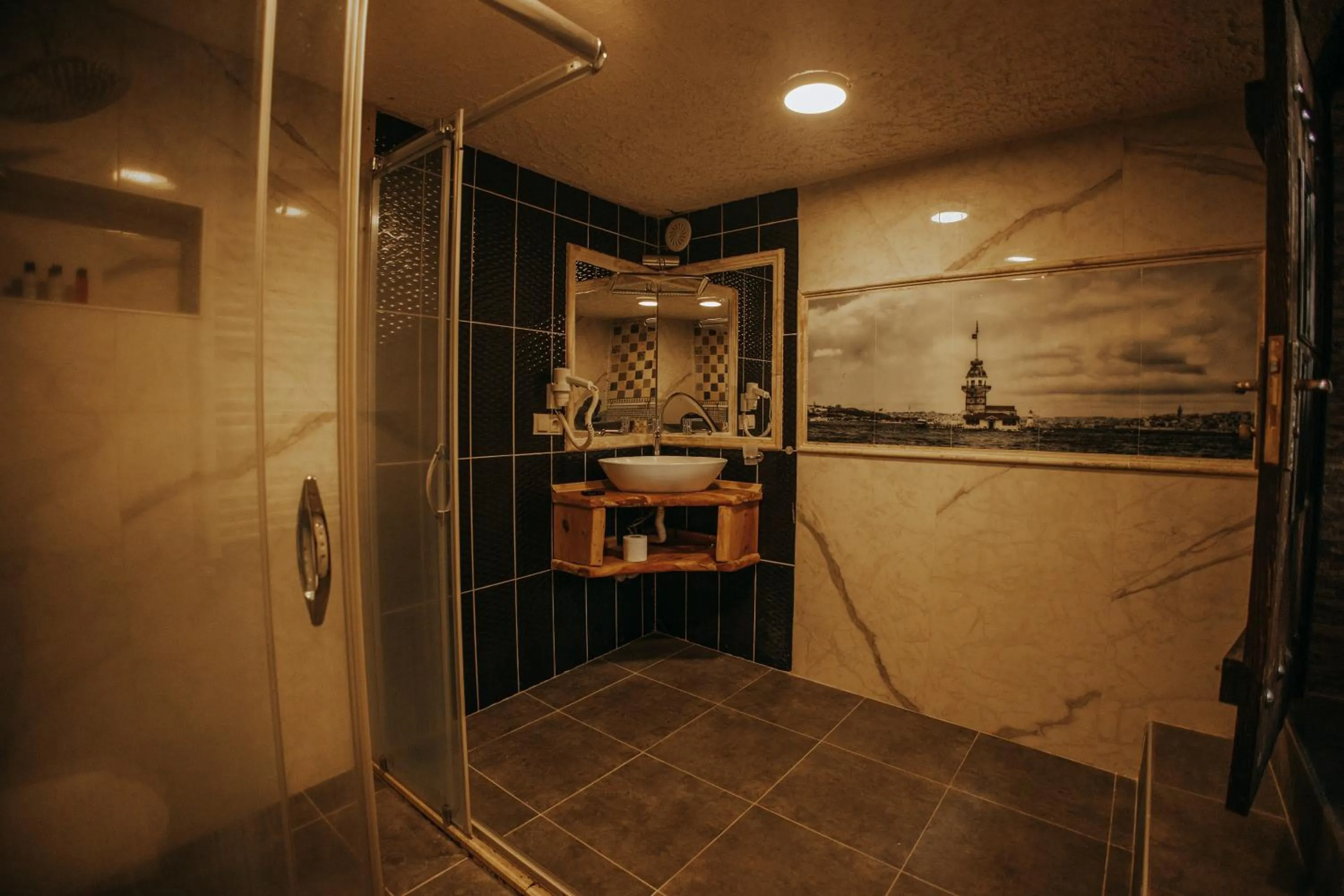 Shower in Vintage Cave House Hotel