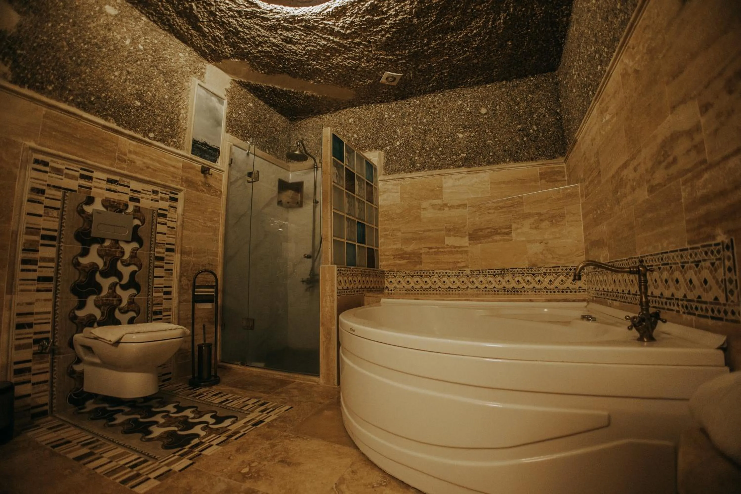 Shower in Vintage Cave House Hotel