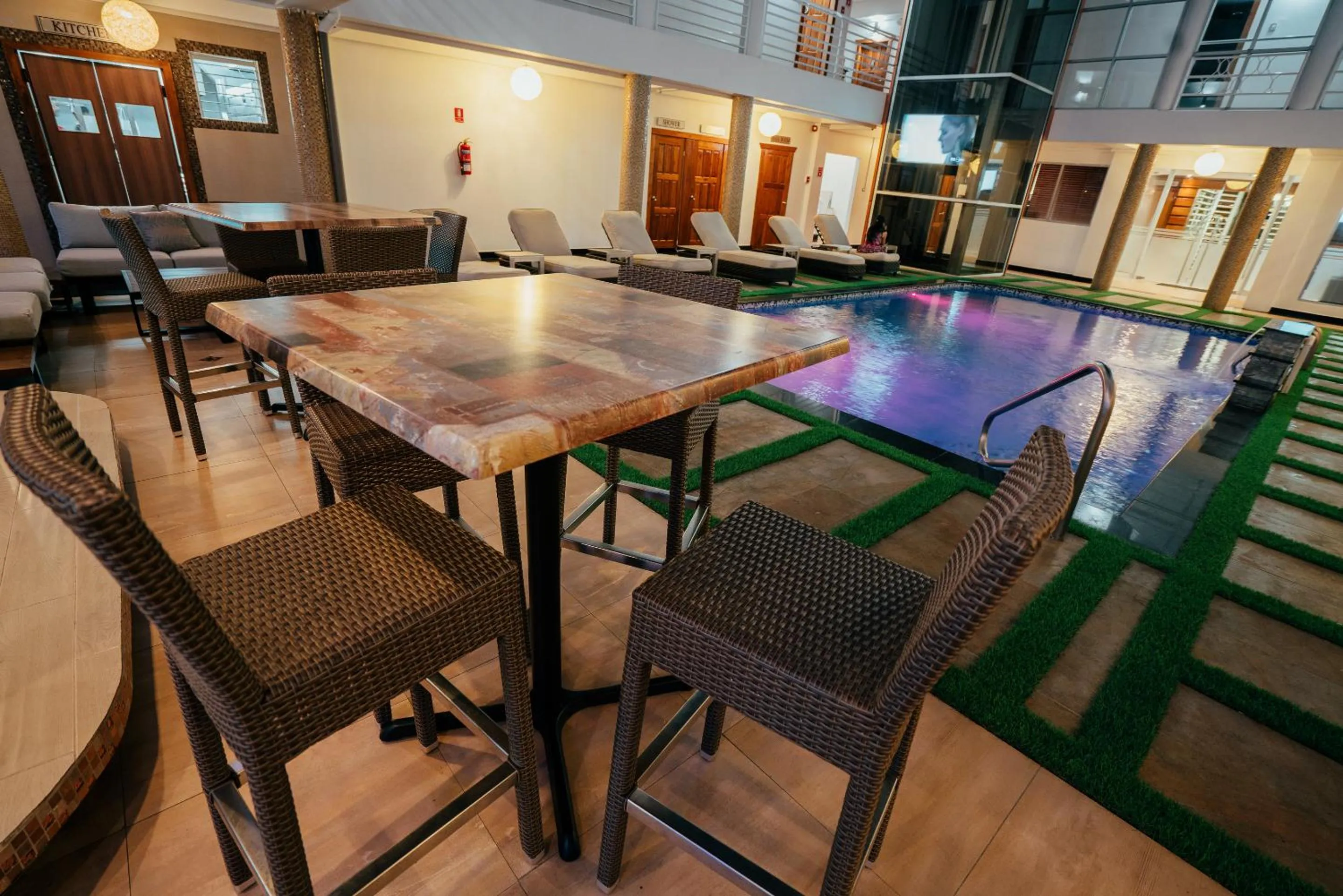 Seating area in Runway Hotel