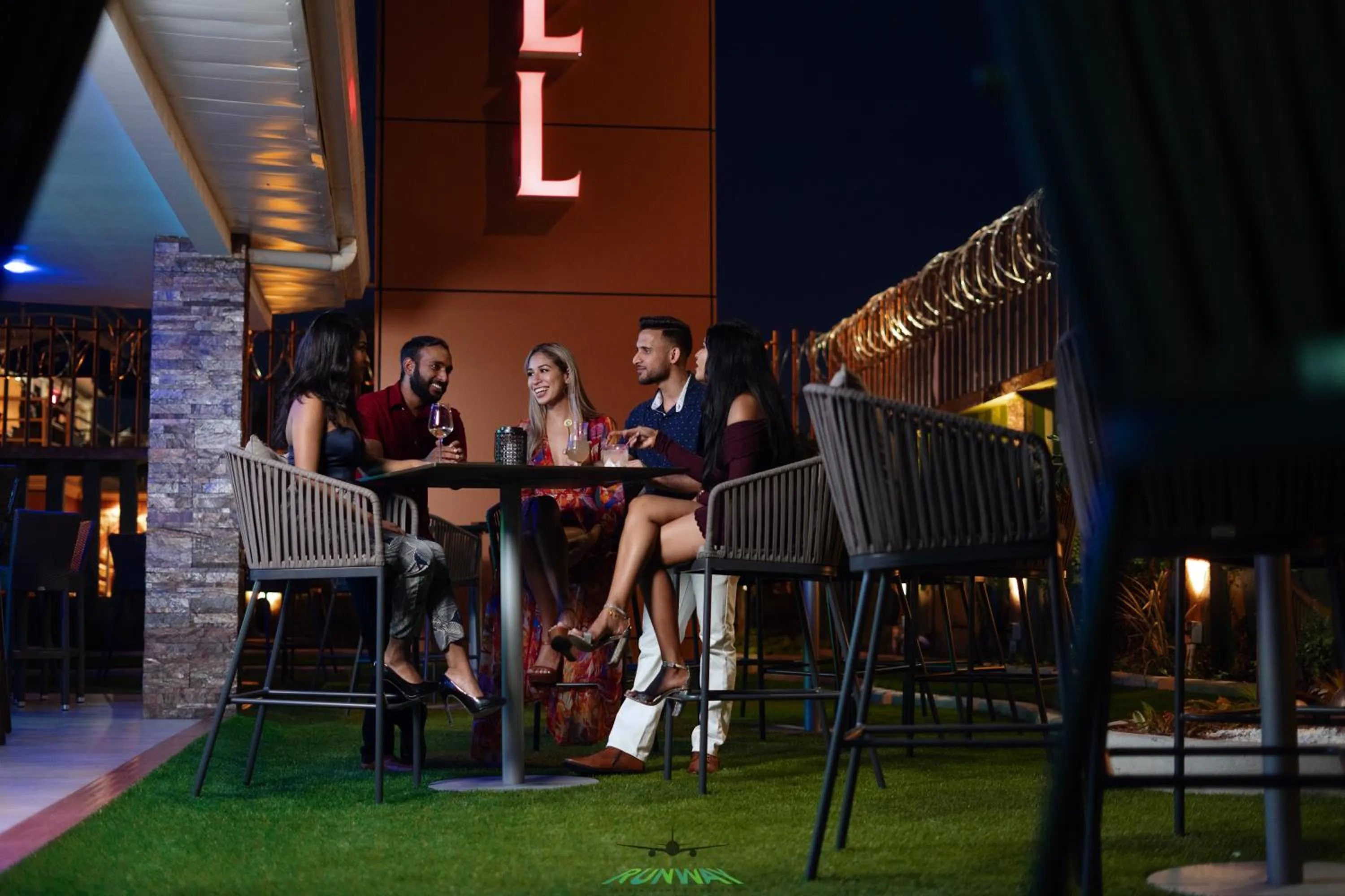 People in Runway Hotel