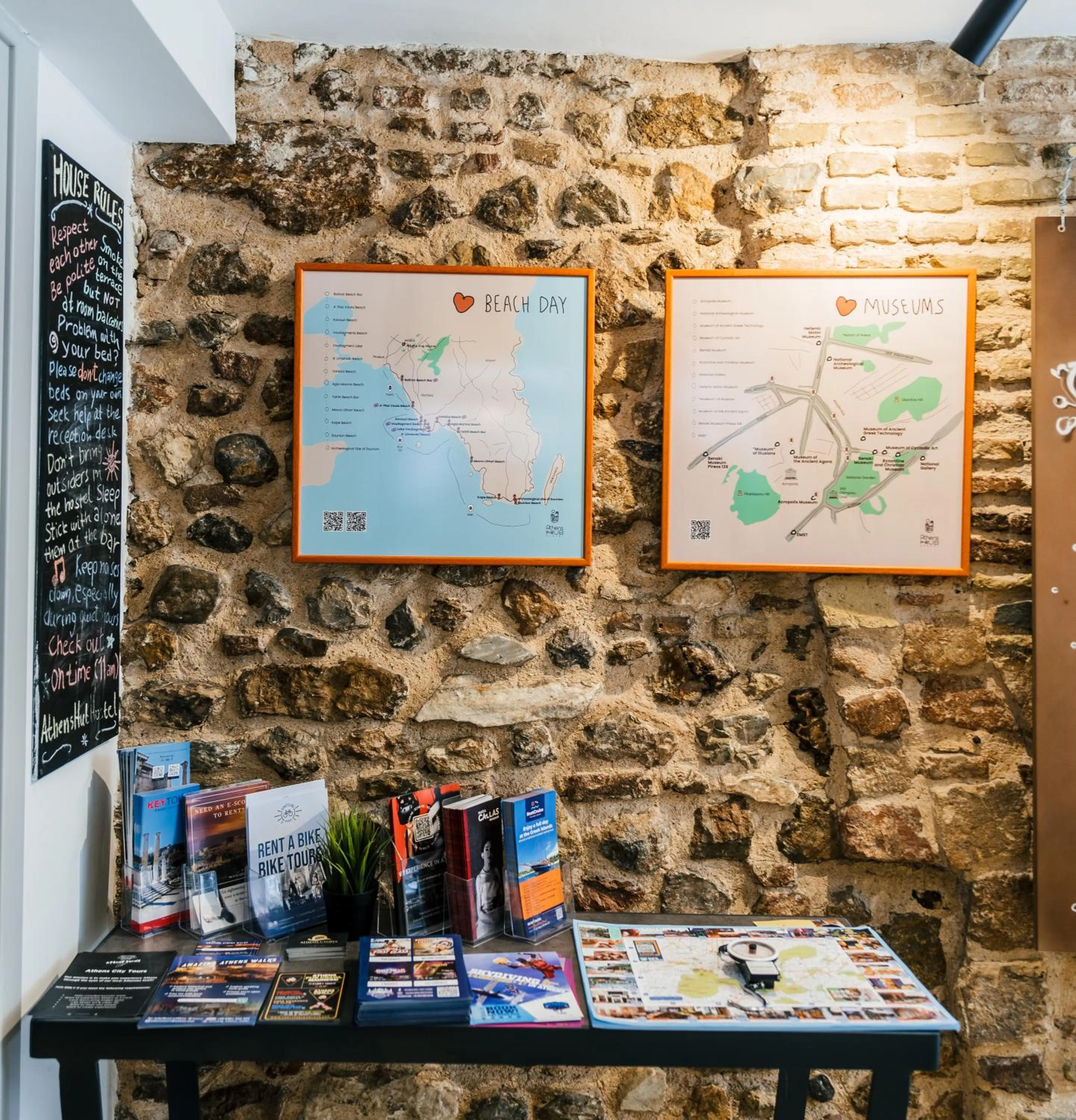 Decorative detail in Athens Hub Hostel