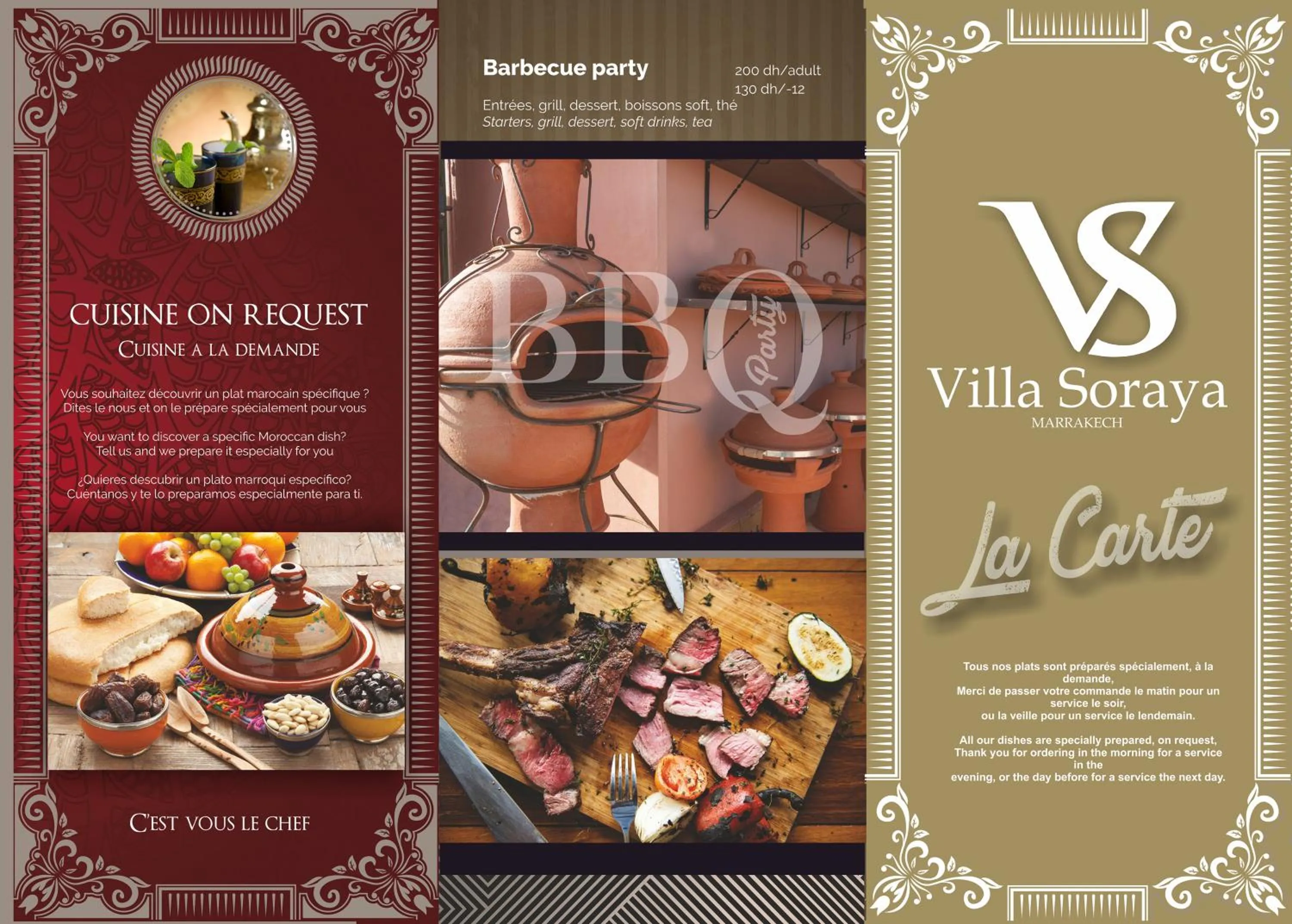 Food and drinks in Villa Soraya Hammam & Jacuzzi