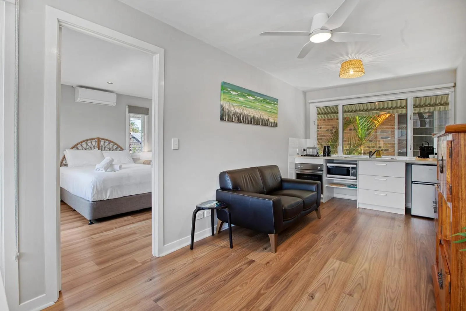 Bed in Saltwater Villas - Pet Friendly Accommodation