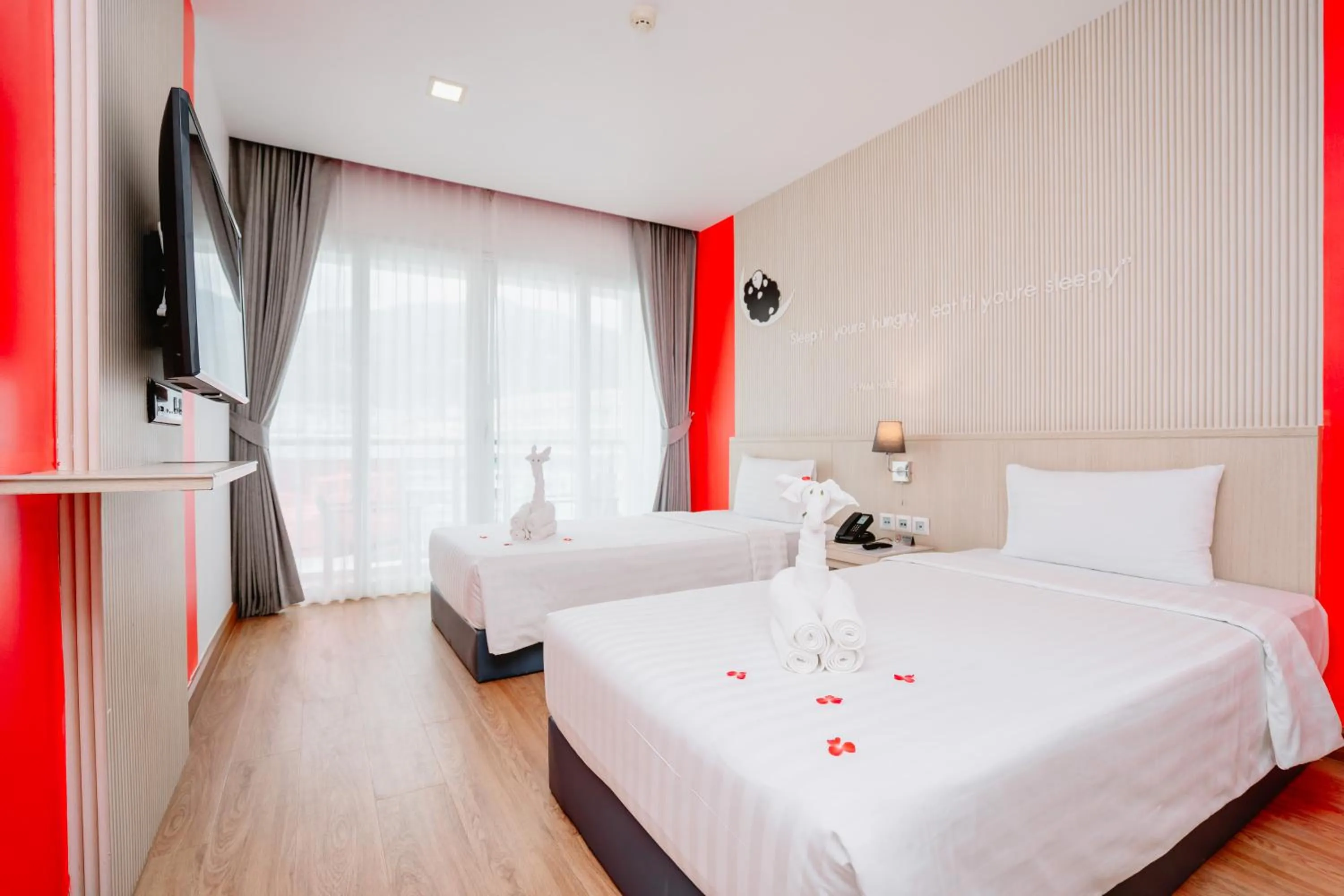 Bed in SLEEP WITH ME HOTEL design hotel @ patong (SHA Plus+)