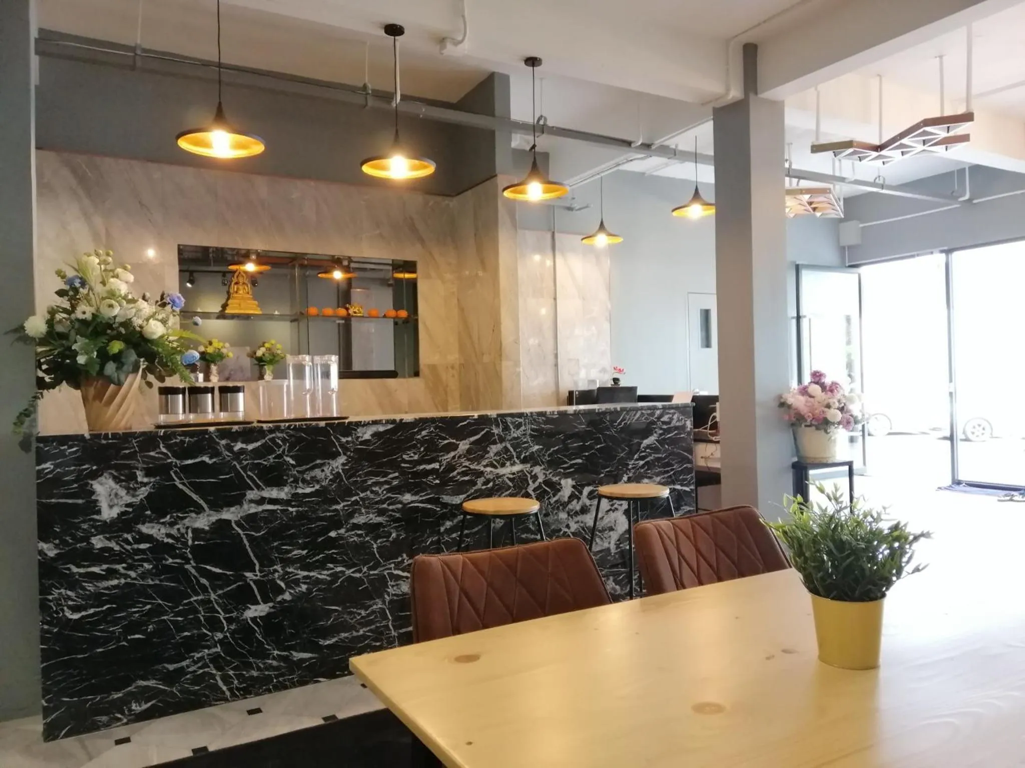 Lobby or reception in The Marble Hostel