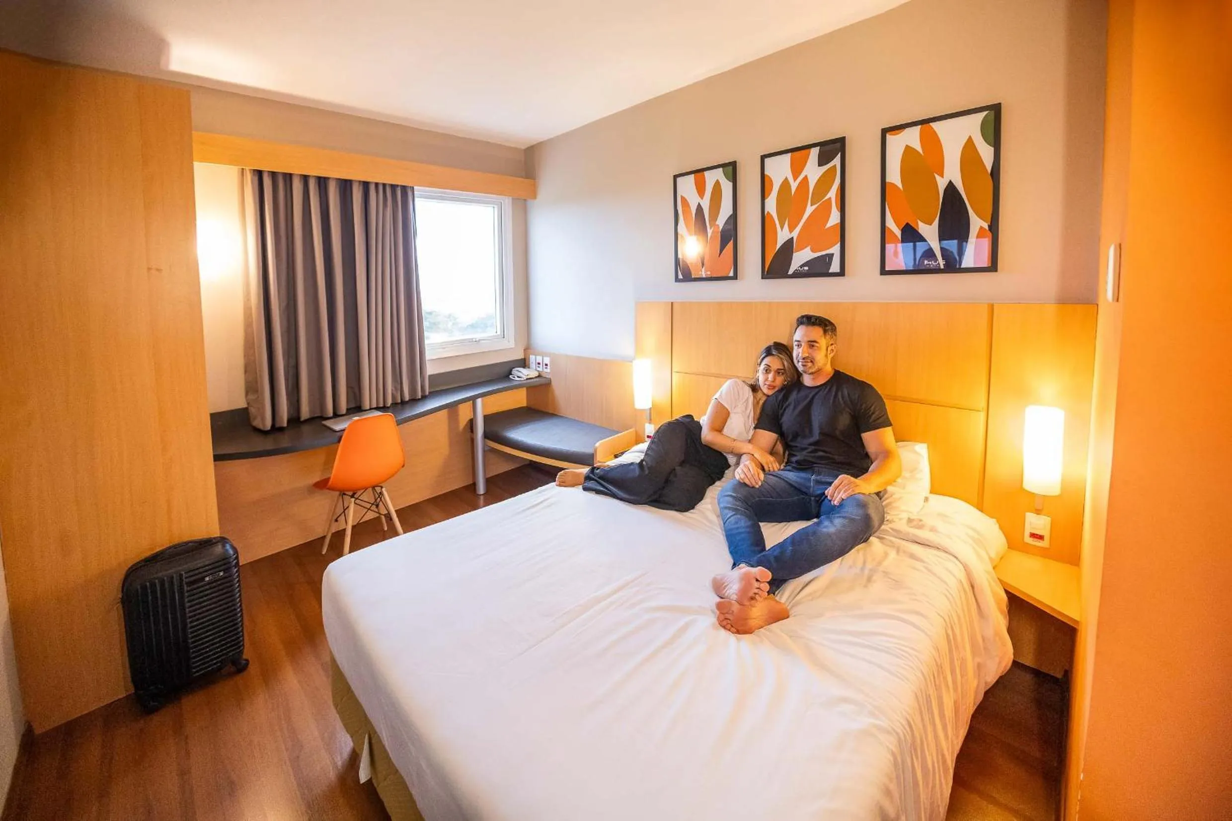 View (from property/room), Bed in HUS HOTEL Dourados