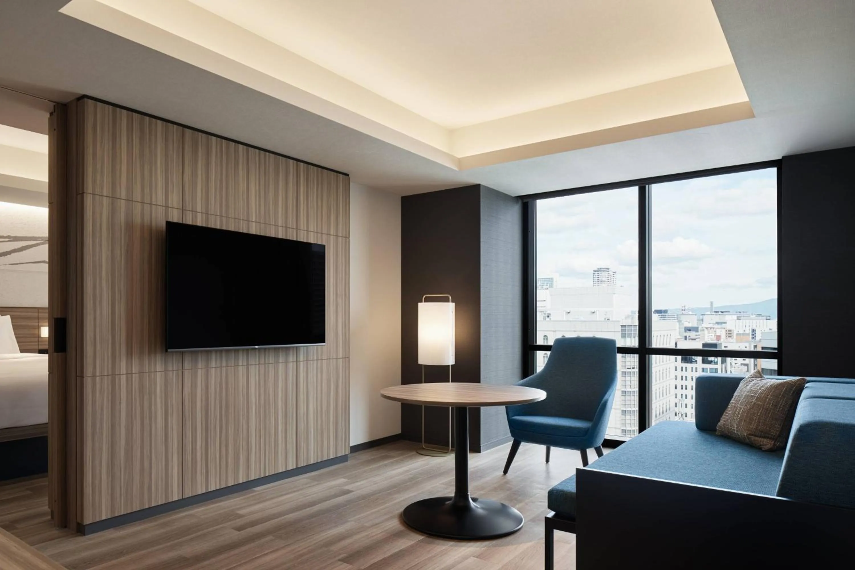 Living room, Bed in Courtyard by Marriott Osaka Honmachi