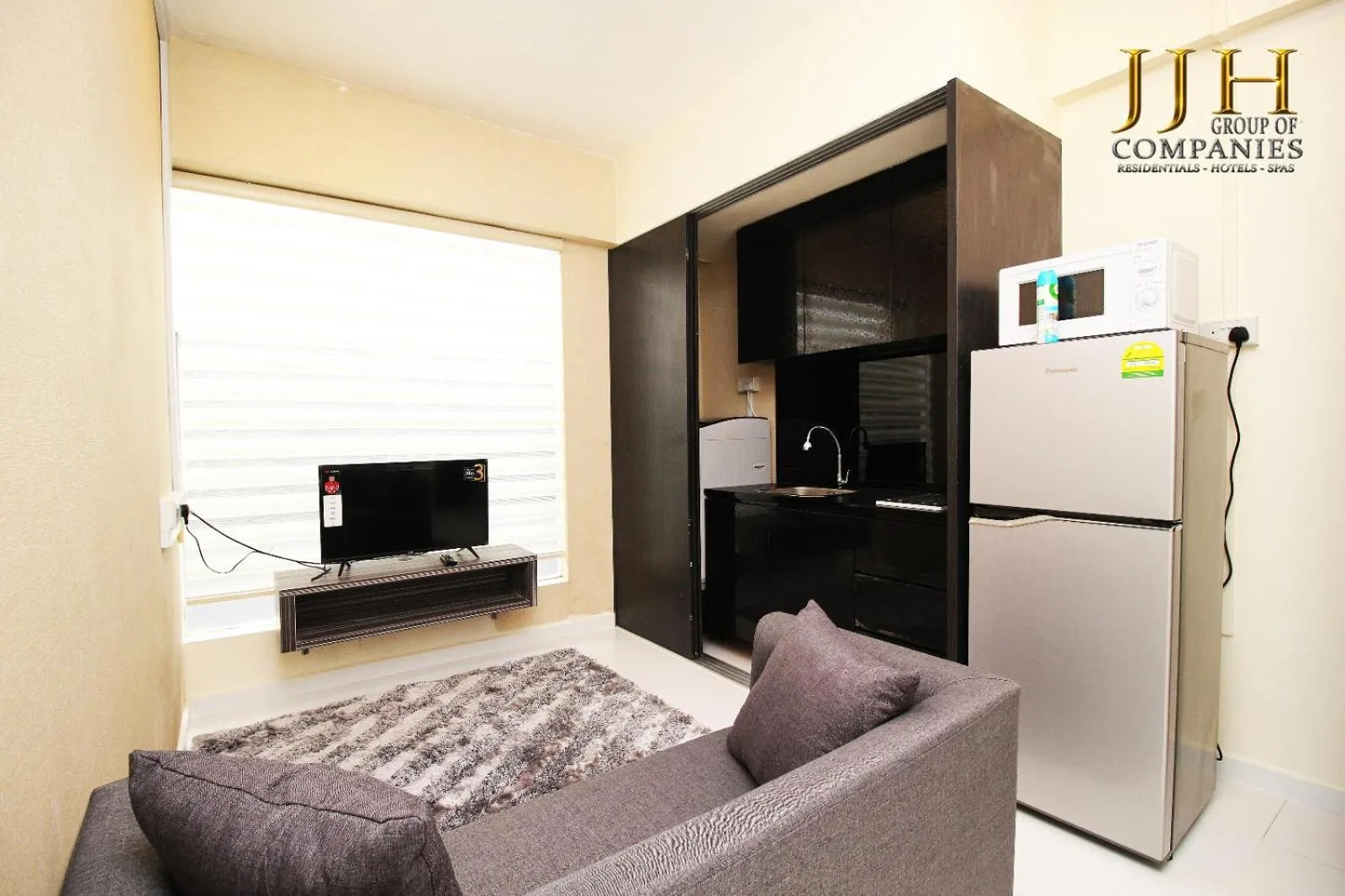 Living room, Bed in JJH Serviced Apartments near Serangoon MRT