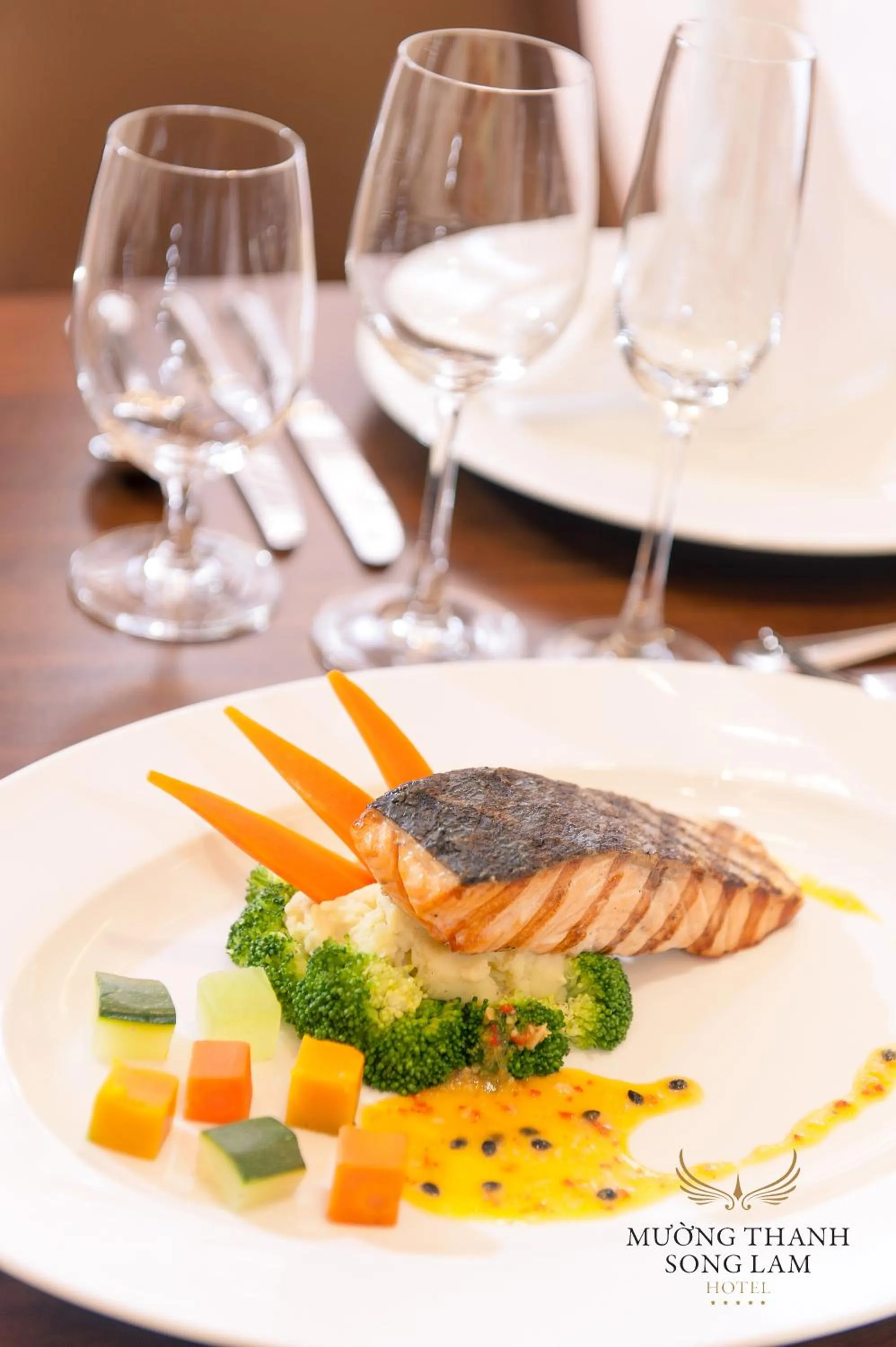 Food close-up in Muong Thanh Luxury Song Lam Hotel