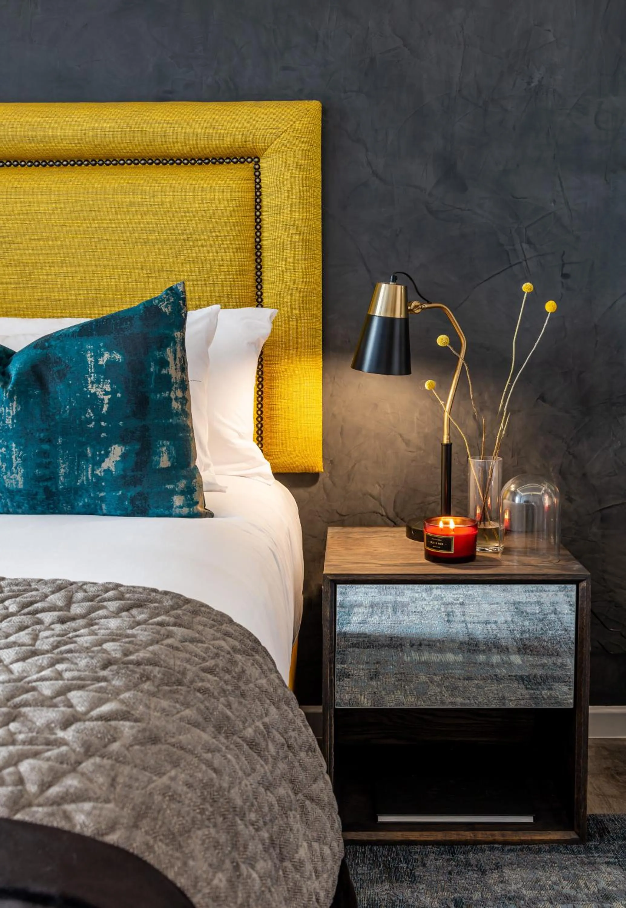 Decorative detail, Bed in O' Two Hotel