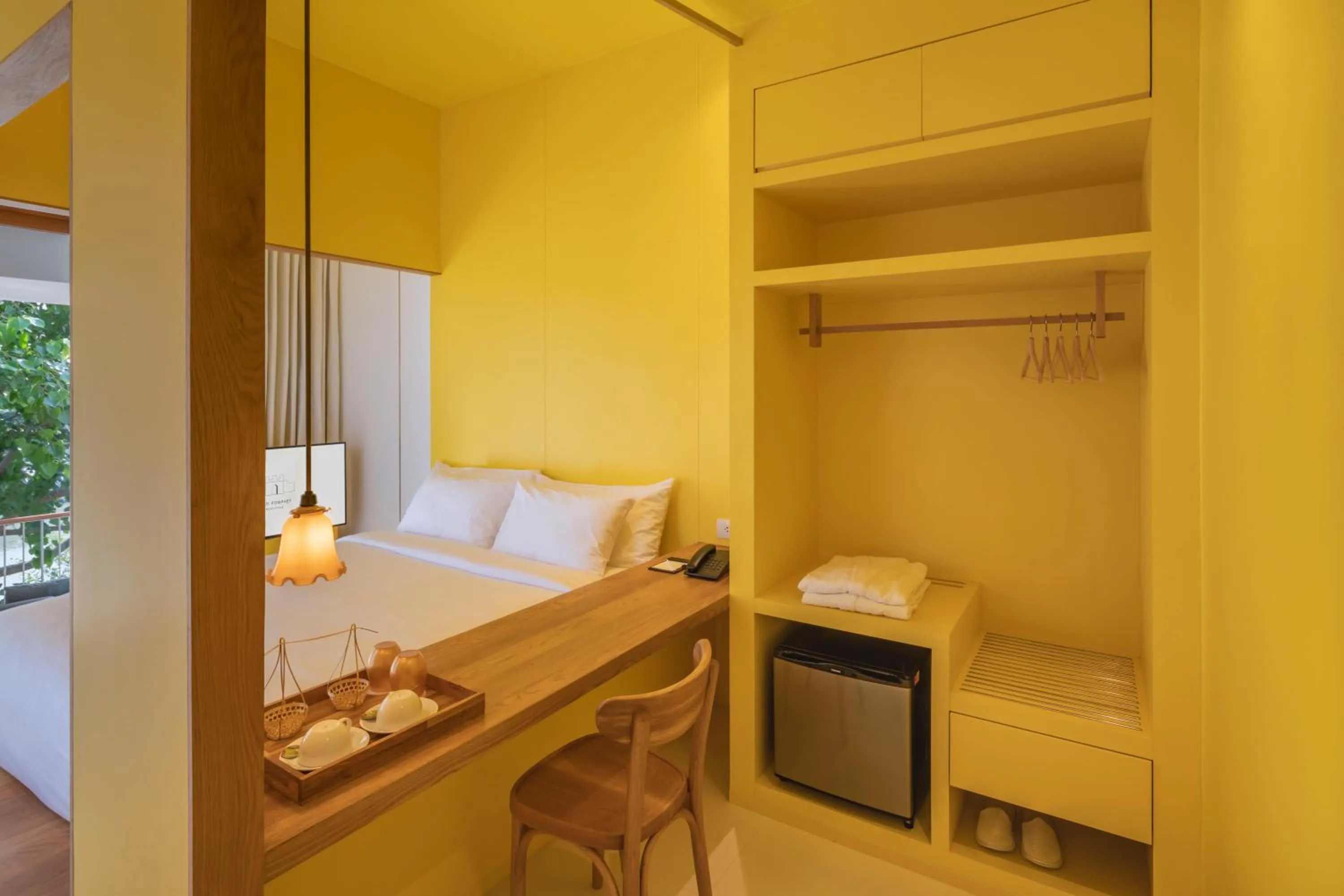 Bedroom, Bed in Baan Pomphet