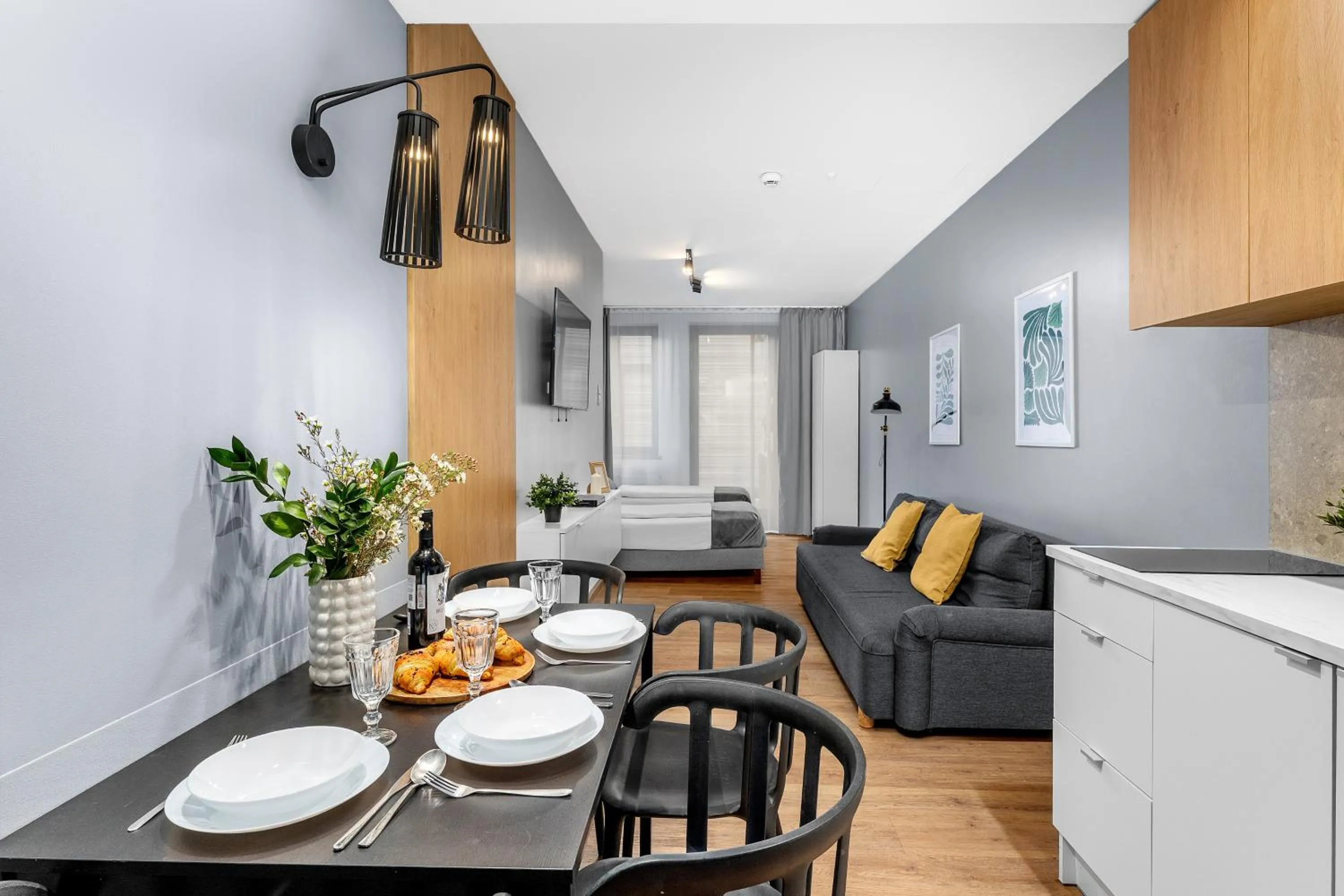 Kitchen or kitchenette in Szewska 7 Apartments