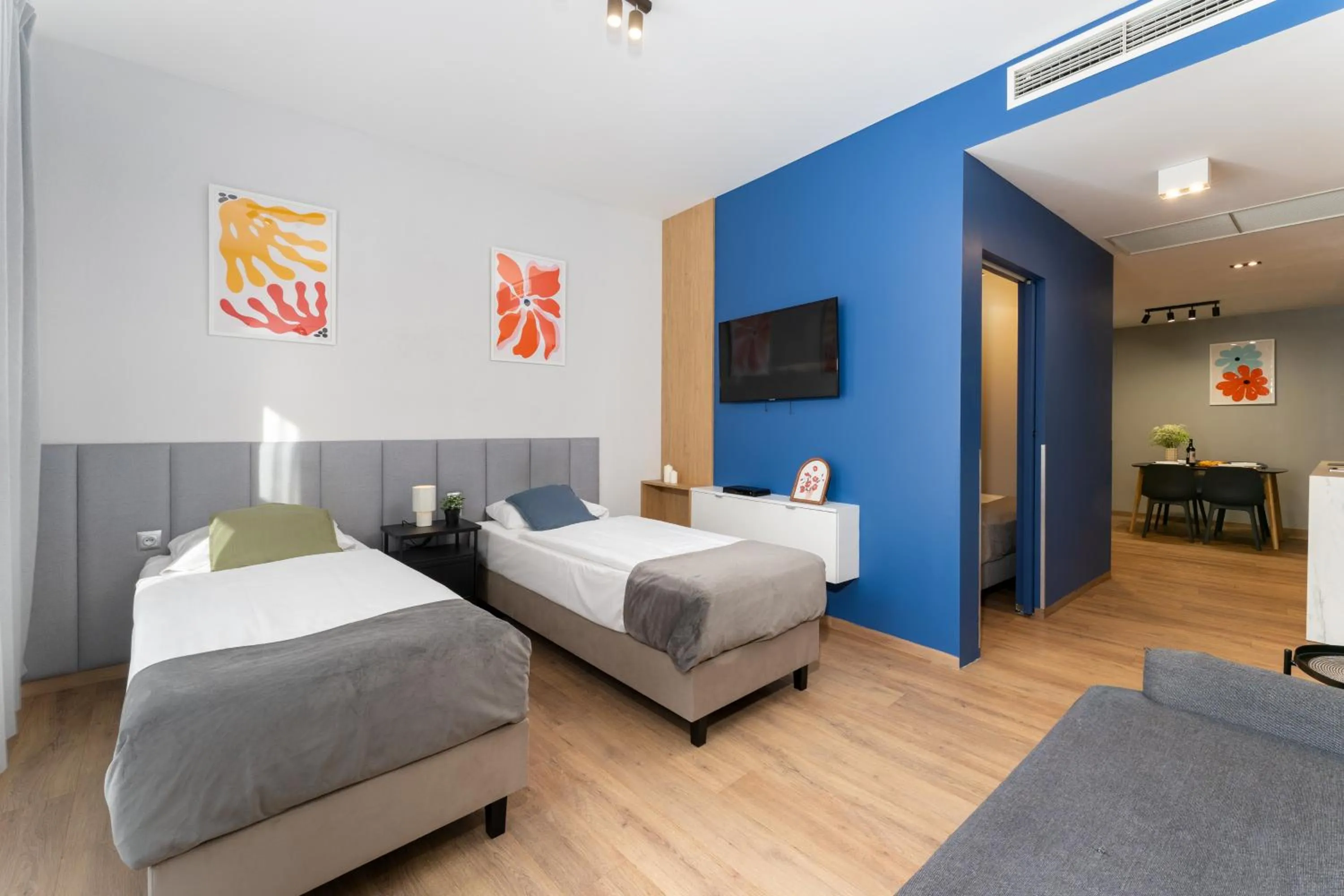 Seating area, Bed in Szewska 7 Apartments