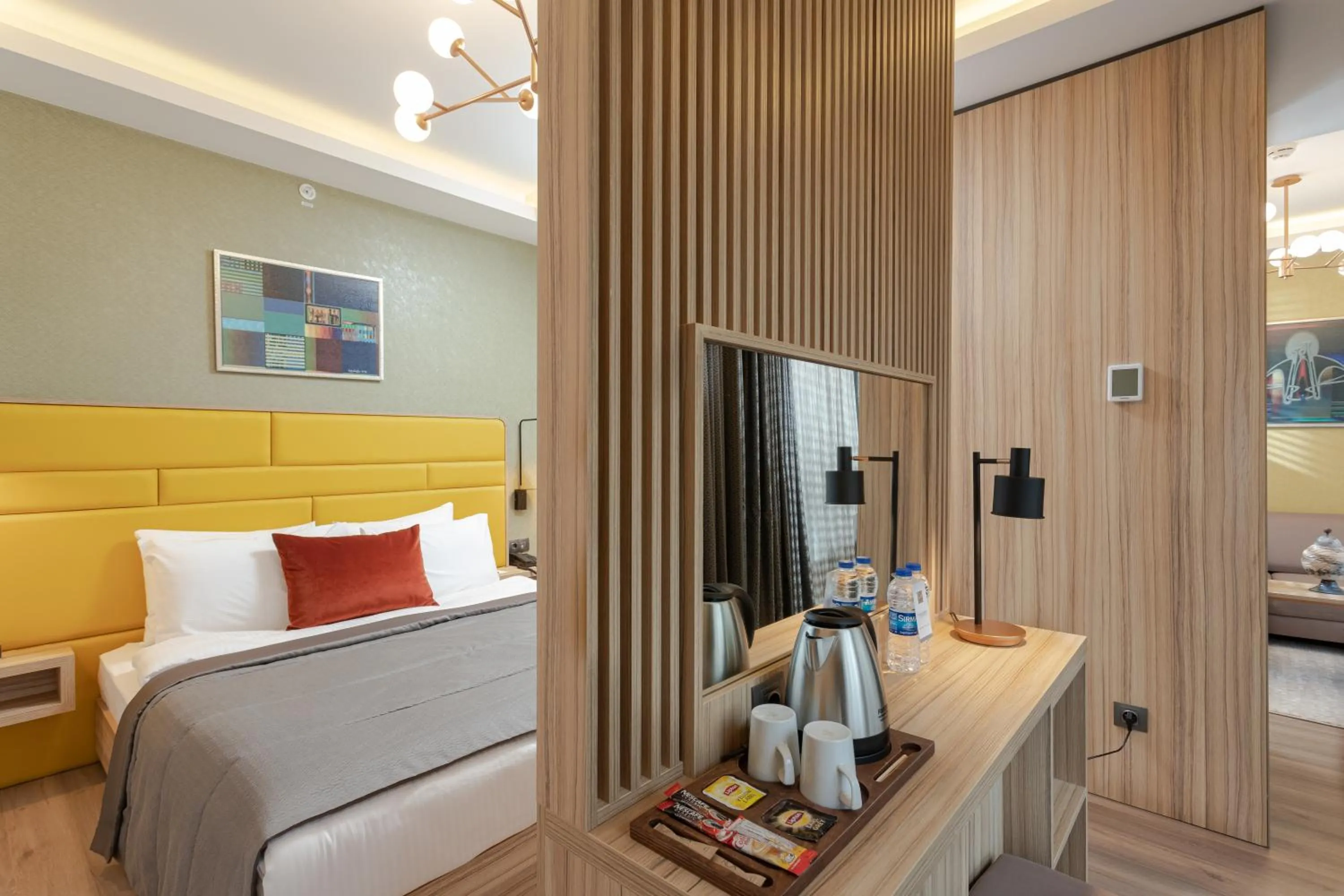 Coffee/tea facilities, Bed in ROX Hotel Ankara