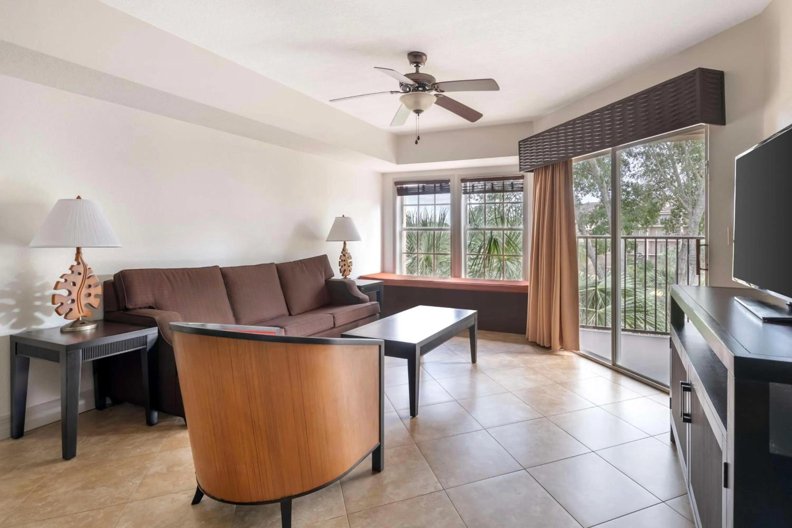 Living room in Hilton Vacation Club Aqua Sol Orlando West