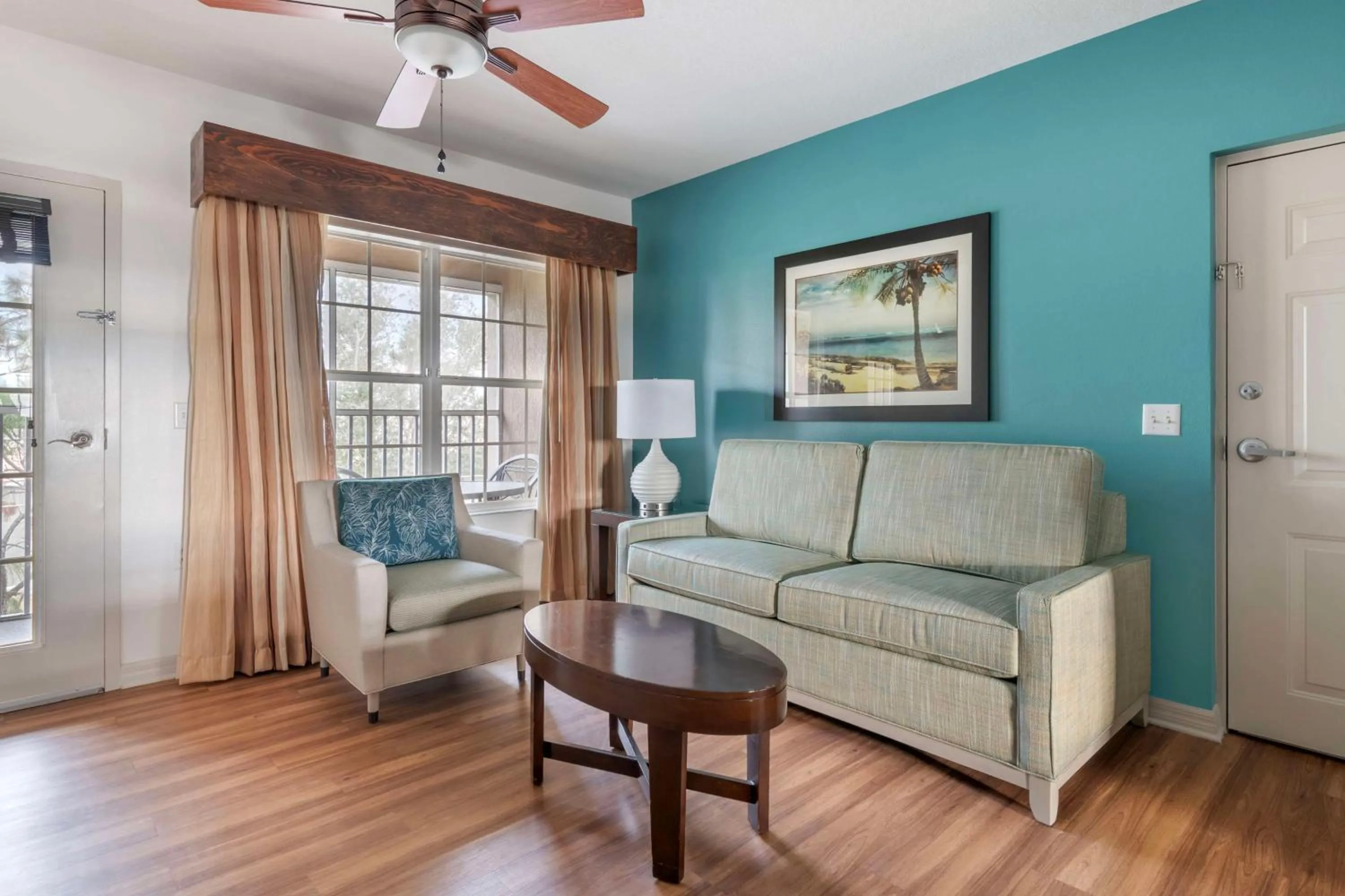 Living room in Hilton Vacation Club Aqua Sol Orlando West