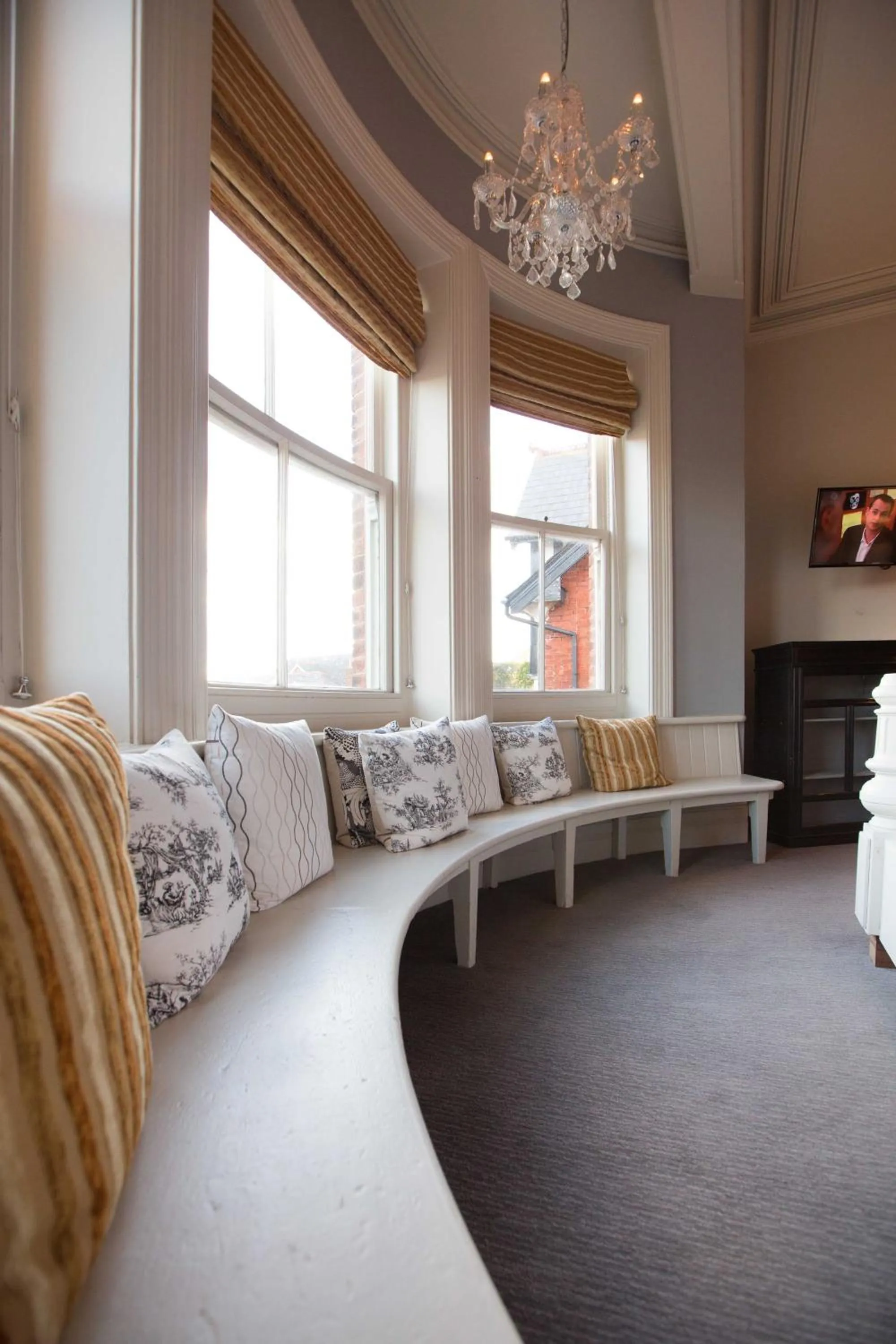 Seating area in OX Hotel, Bar, & Grill