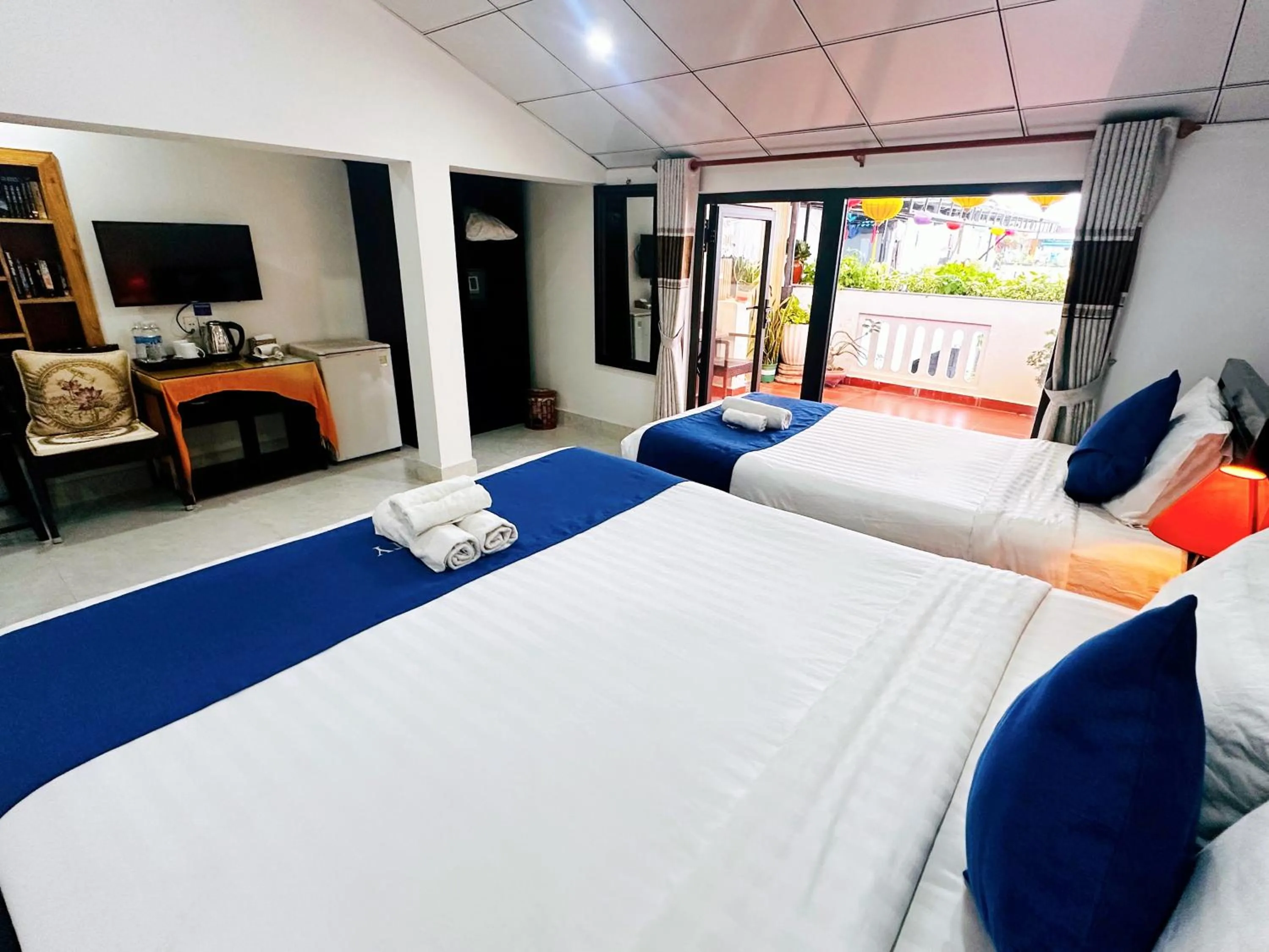 Living room, Bed in Serenity Villa Hoi An