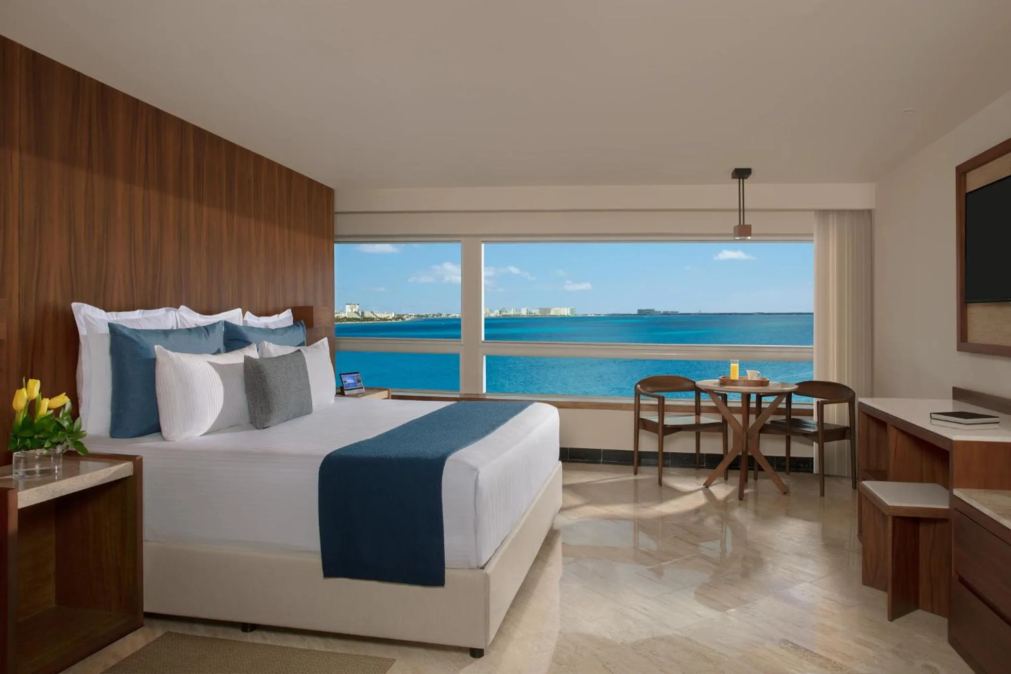 View (from property/room), Bed in Dreams Sands Cancun Resort & Spa