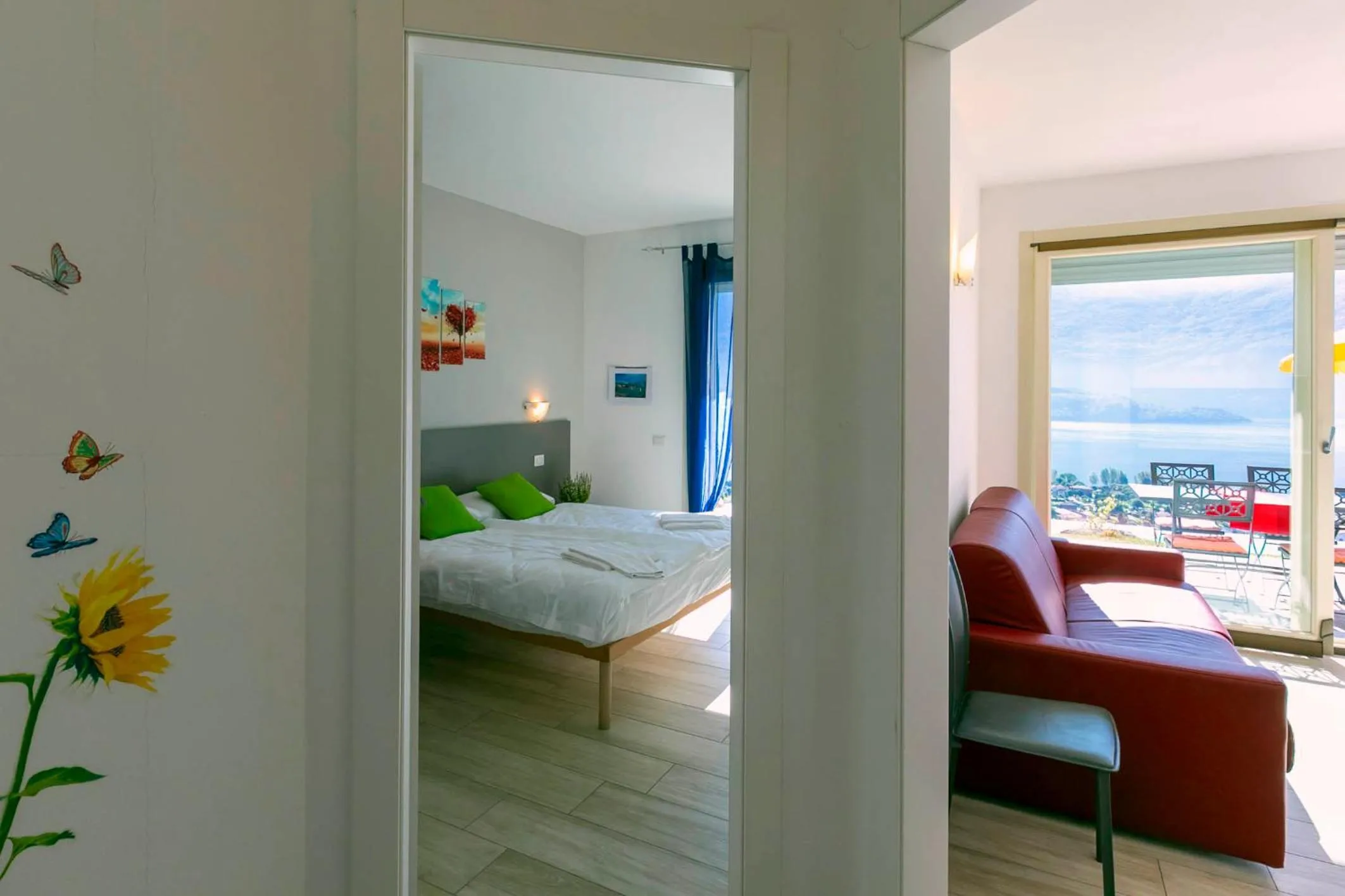 Photo of the whole room in La Collinetta Apartments