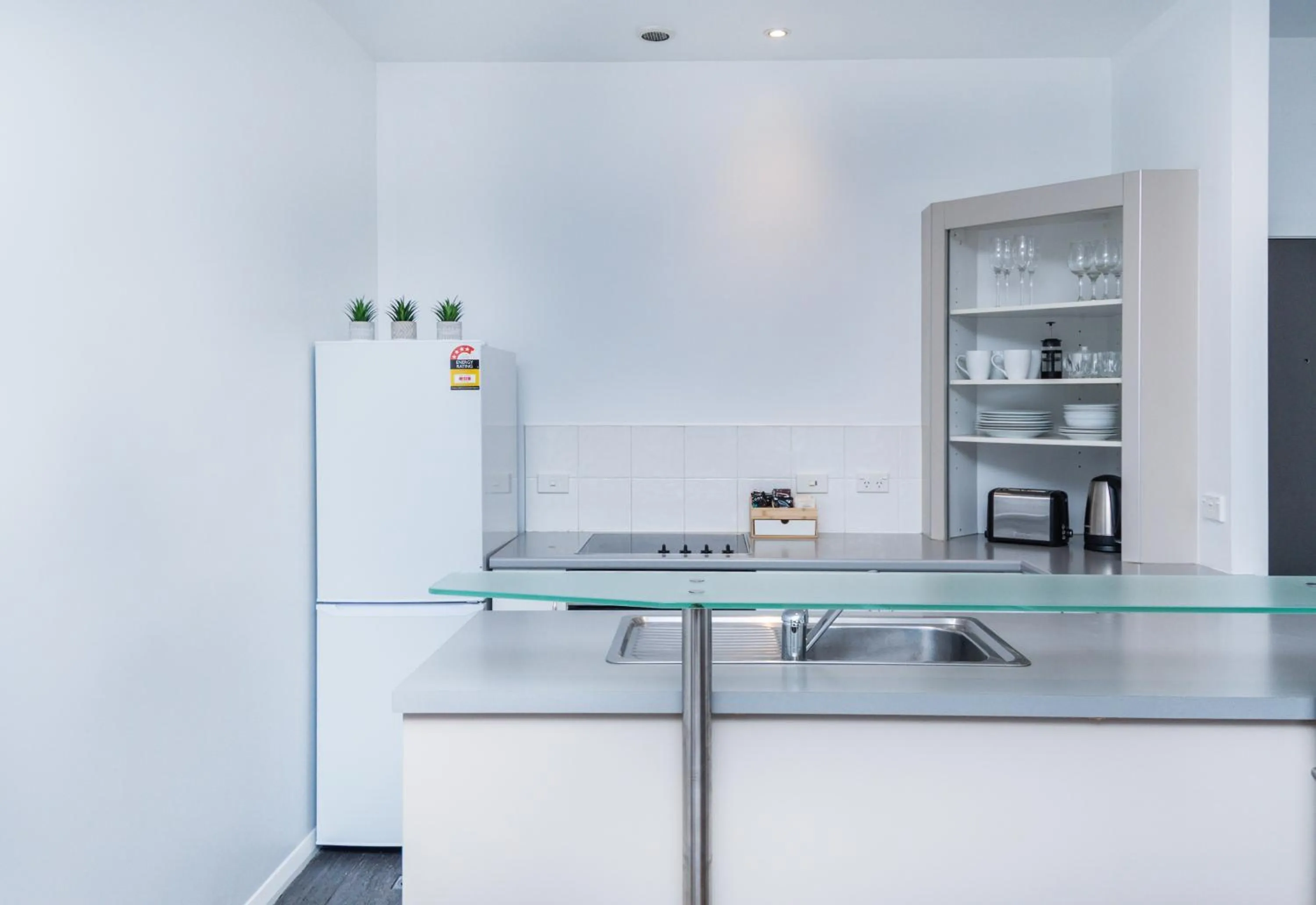 kitchen in Portside Hotel Gisborne