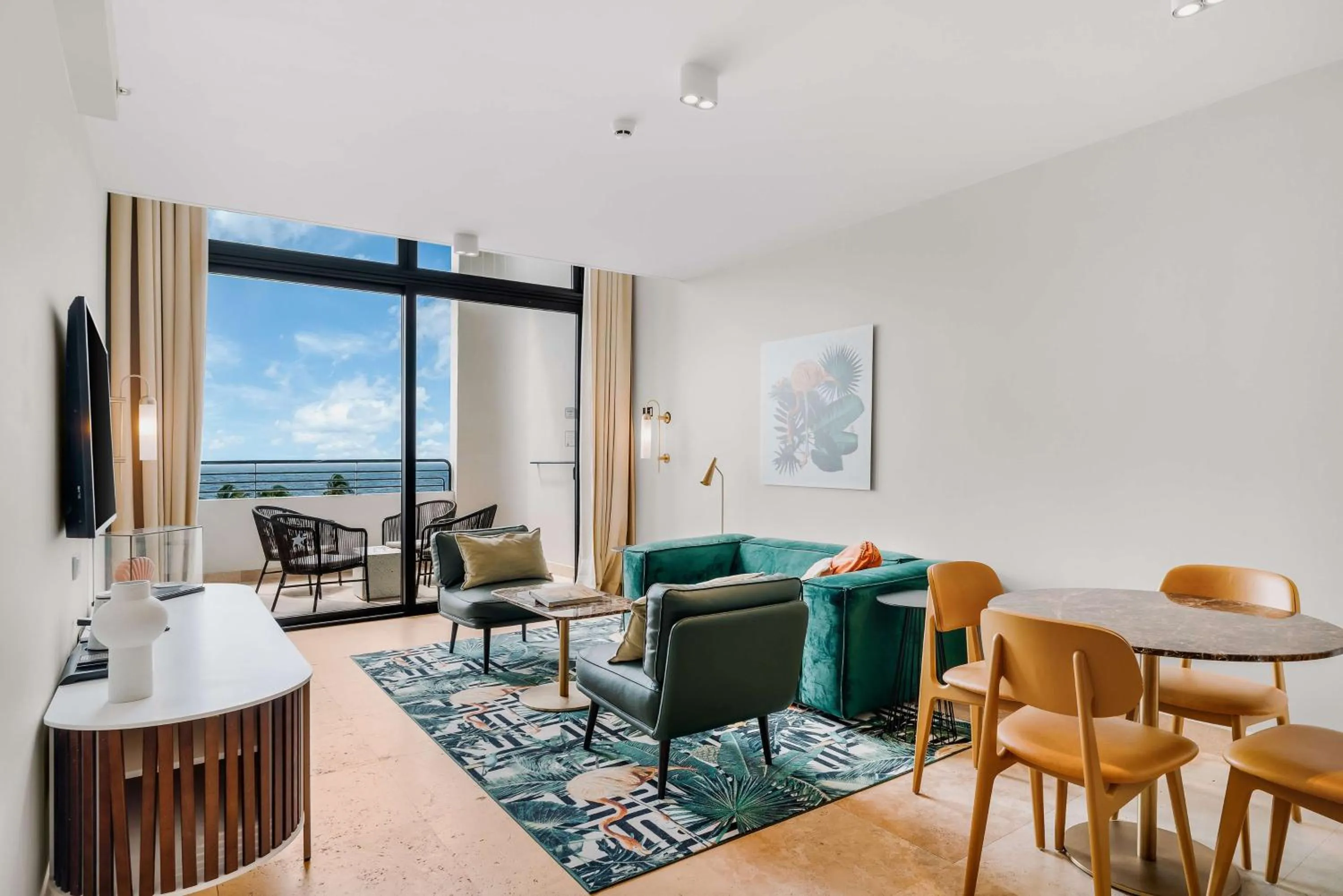 Living room in Mangrove Beach Corendon Curacao All-Inclusive Resort, Curio by Hilton