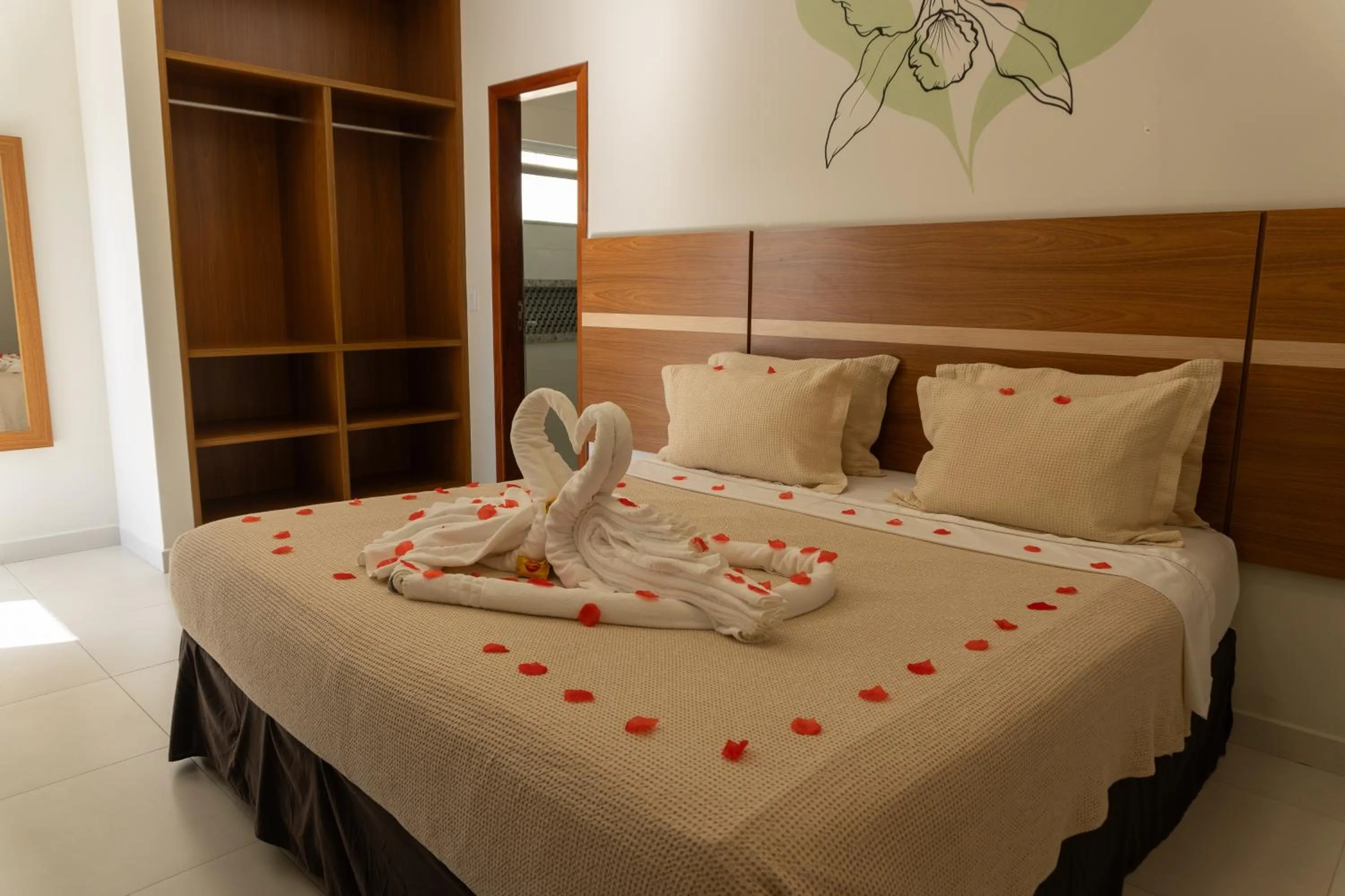 Bed in Orquídeas Praia Hotel