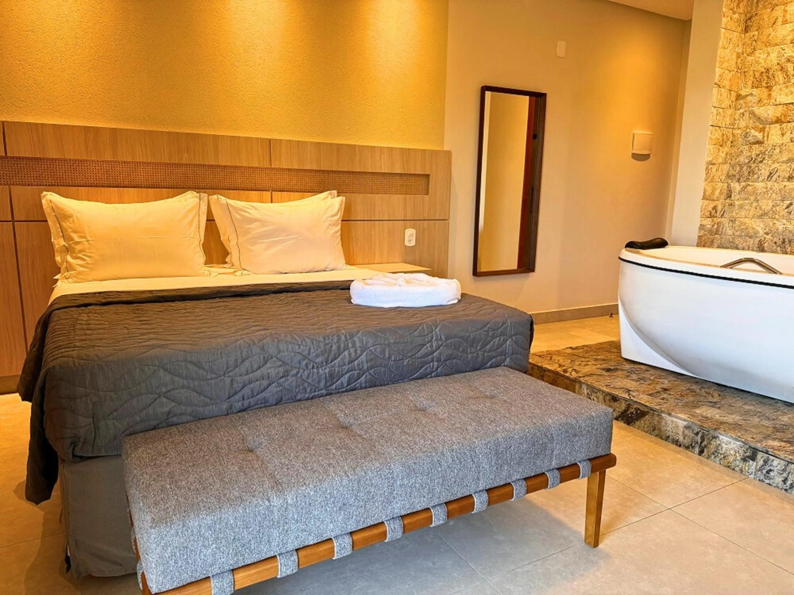 Bed in Orquídeas Praia Hotel