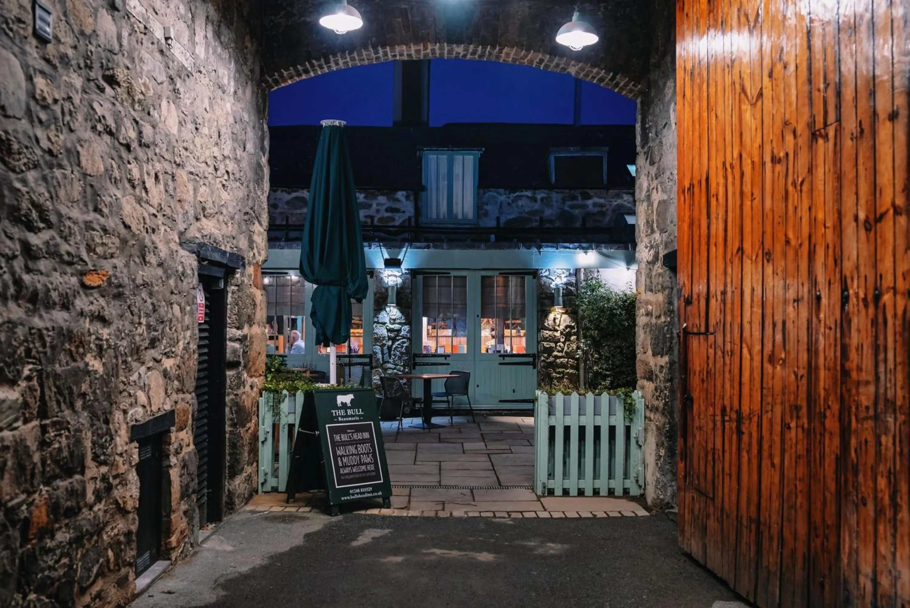 Inner courtyard view in The Bull and Townhouse, Beaumaris- The Inn Collection Group