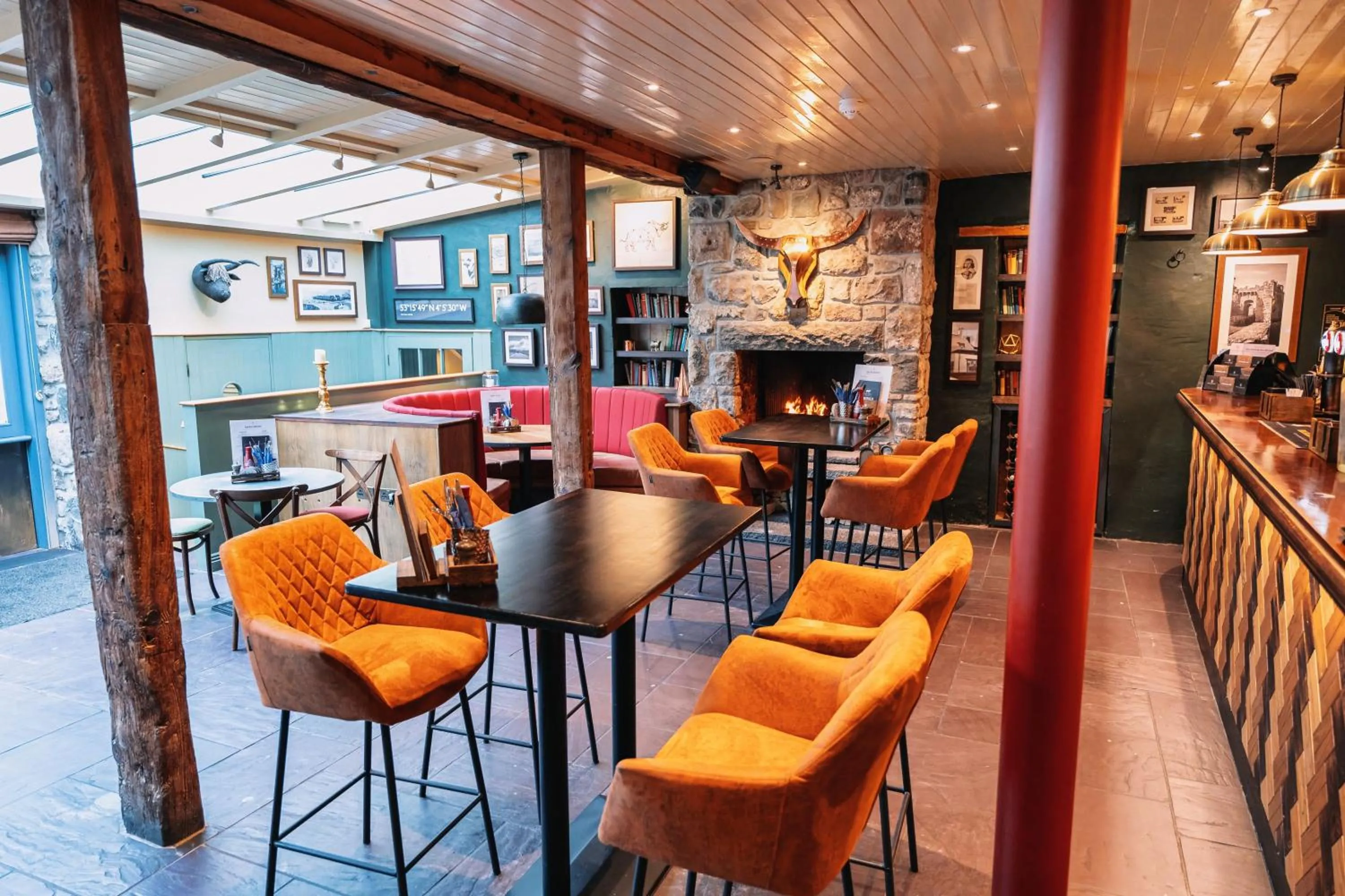 Seating area in The Bull and Townhouse, Beaumaris- The Inn Collection Group