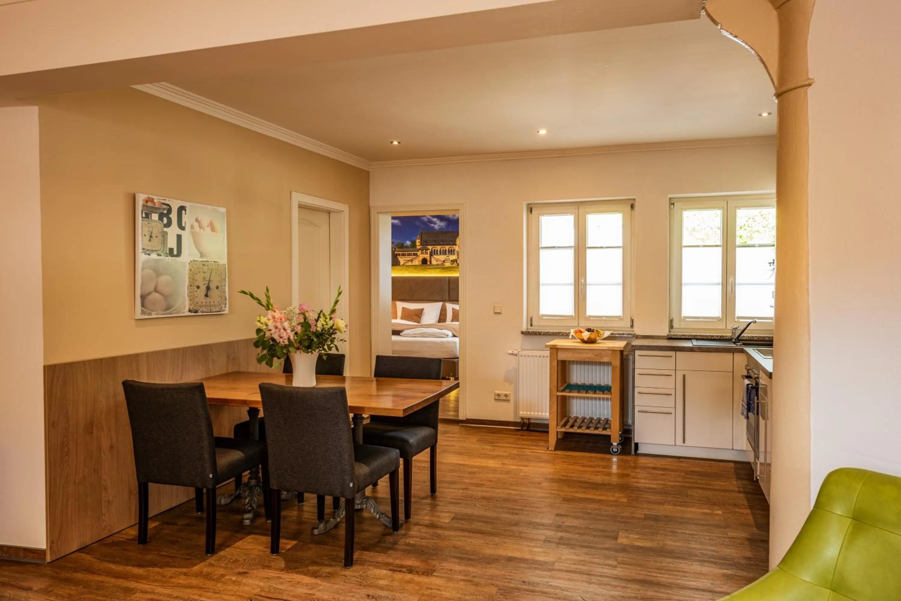 Kitchen or kitchenette in City-Appartements Am Wall