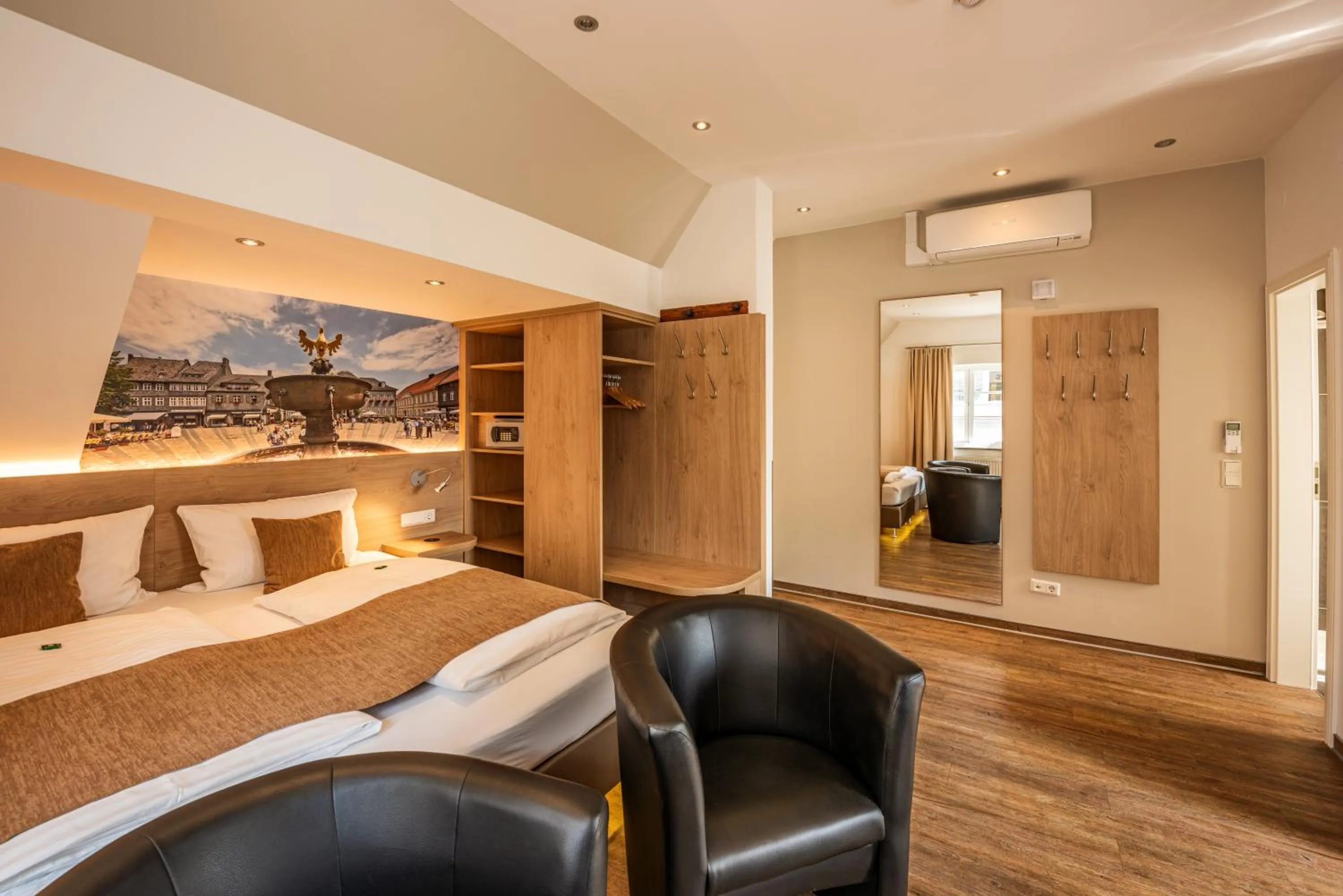 Bedroom, Bed in City-Appartements Am Wall