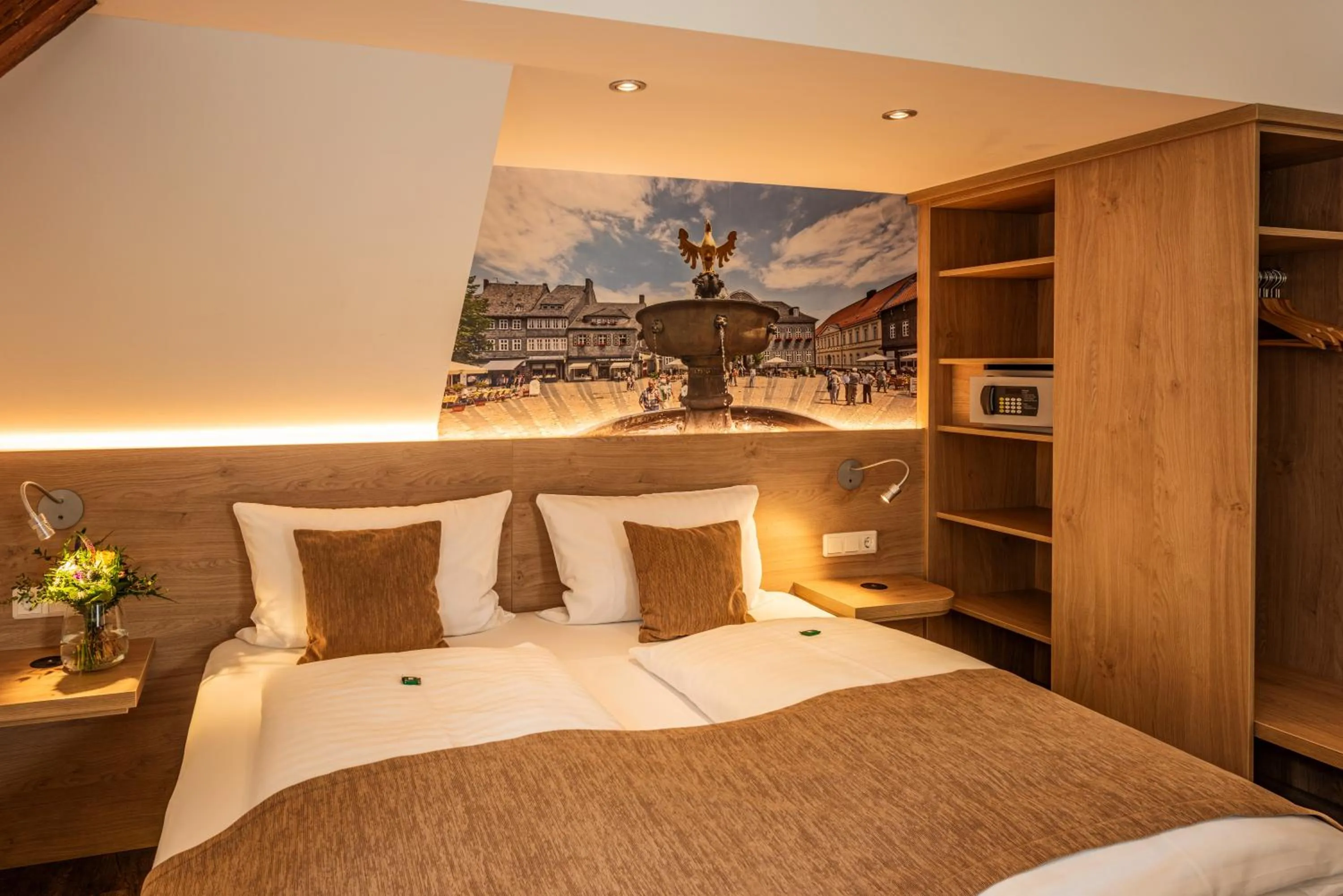 Bedroom, Bed in City-Appartements Am Wall