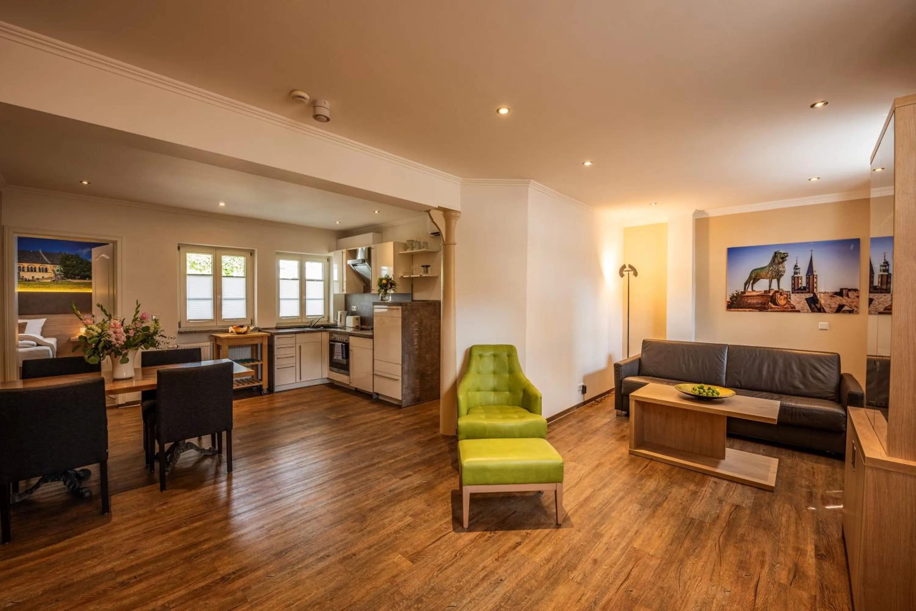 Kitchen or kitchenette in City-Appartements Am Wall