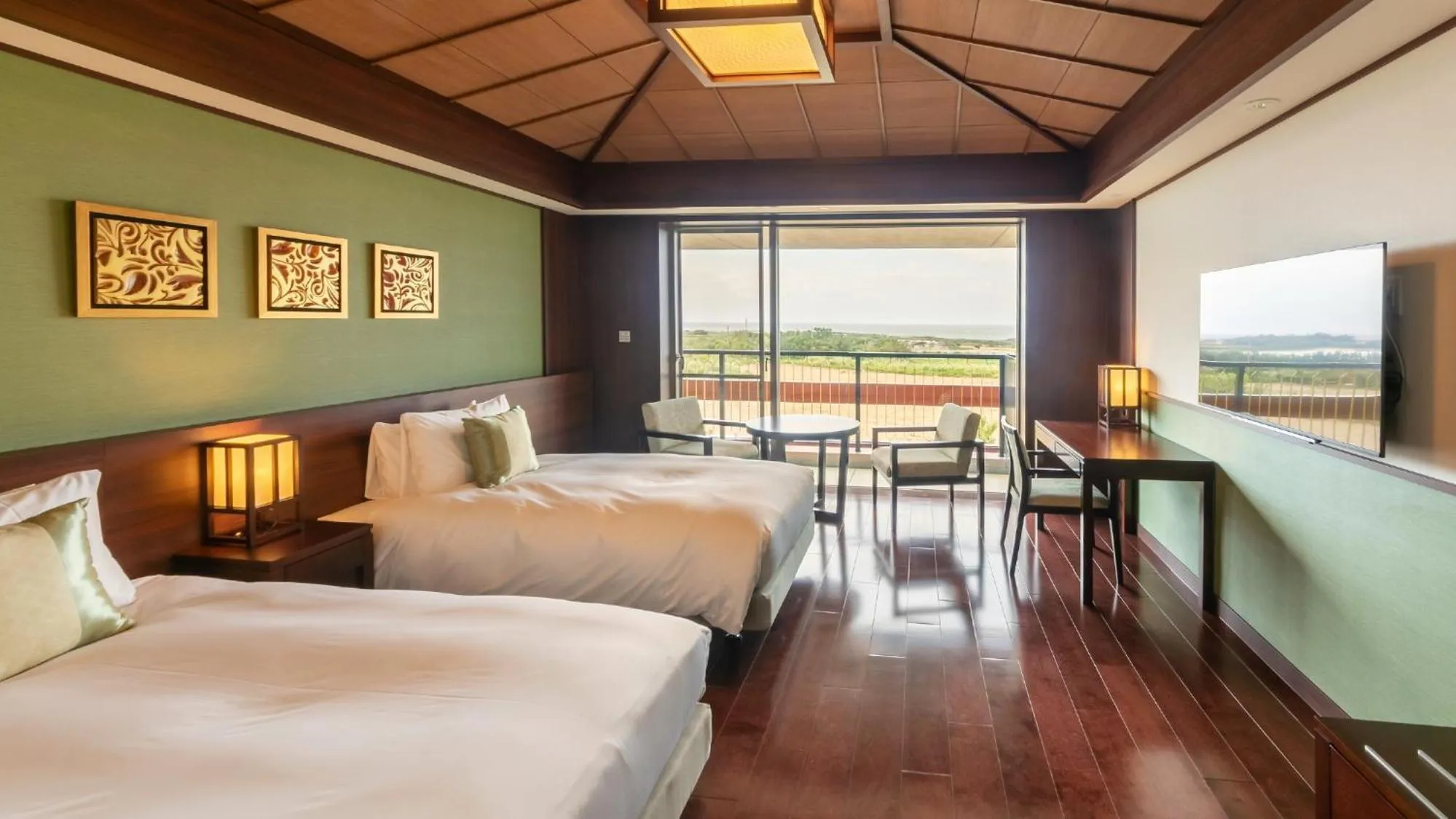 Bed in Miyakojima Kurima Resort Seawood Hotel