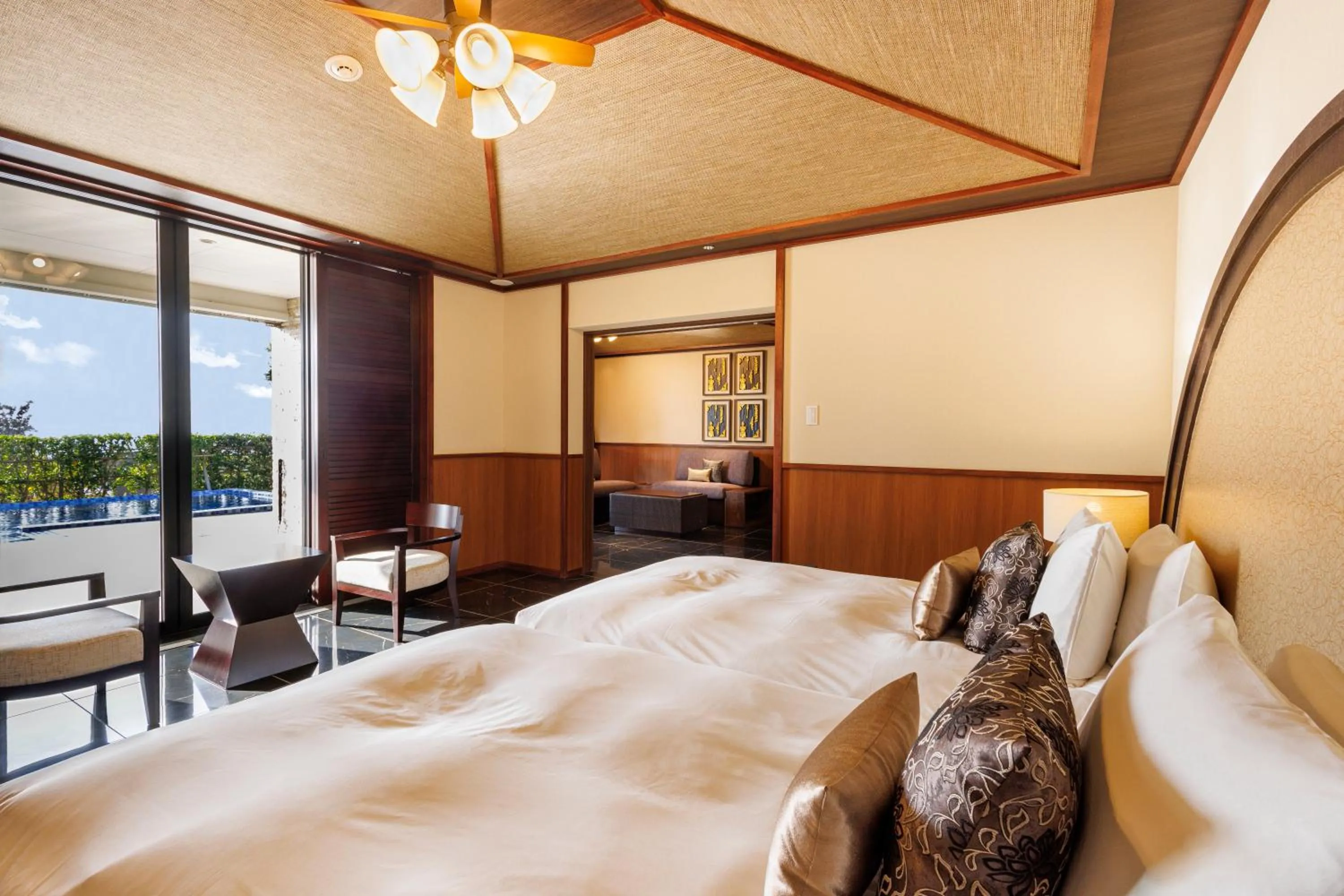 Bed in Miyakojima Kurima Resort Seawood Hotel