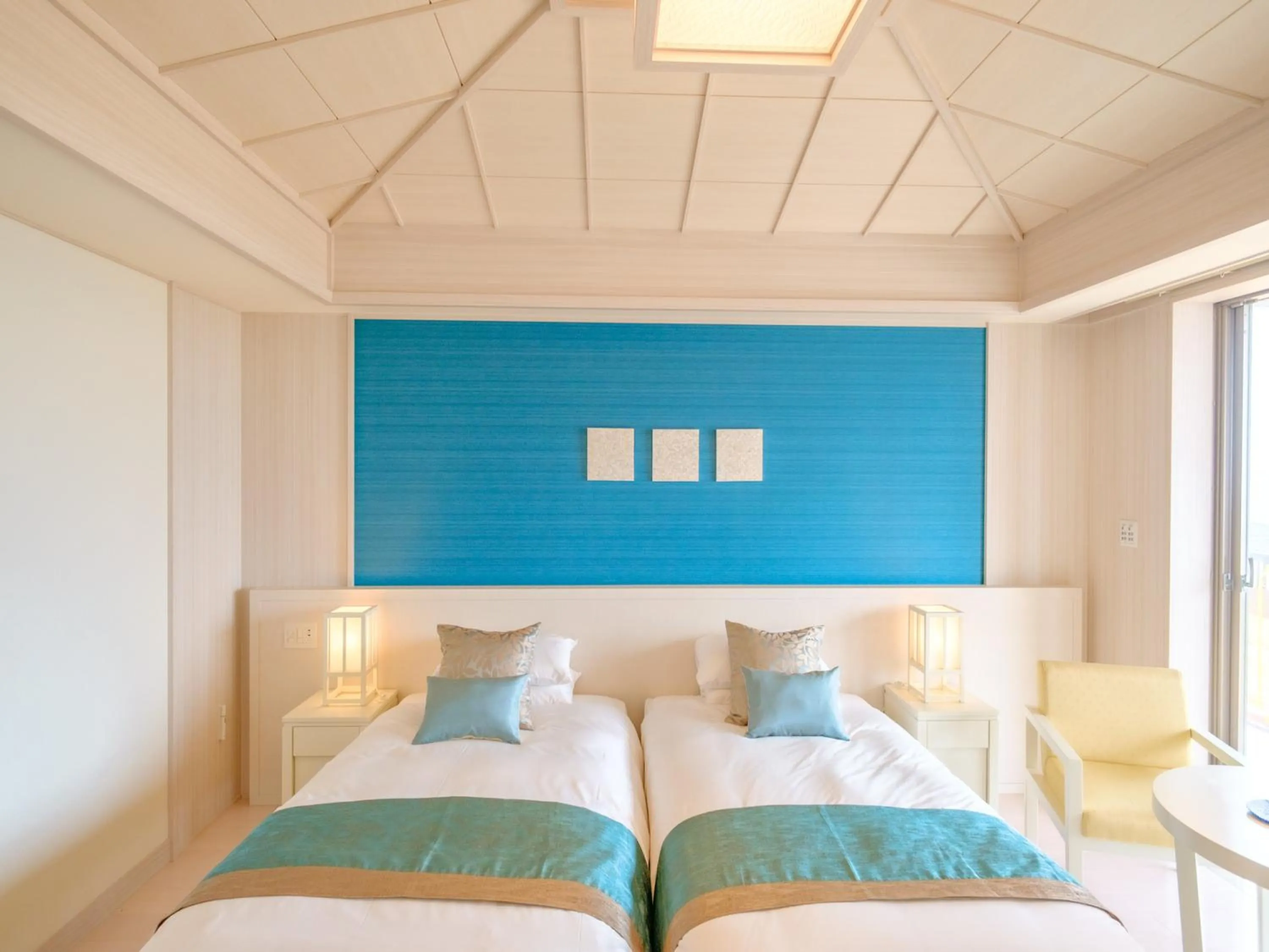 Bed in Miyakojima Kurima Resort Seawood Hotel