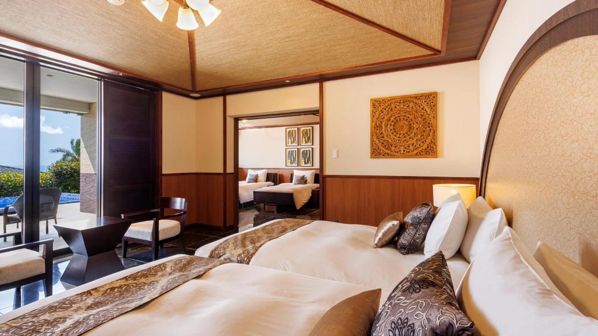 Bed in Miyakojima Kurima Resort Seawood Hotel