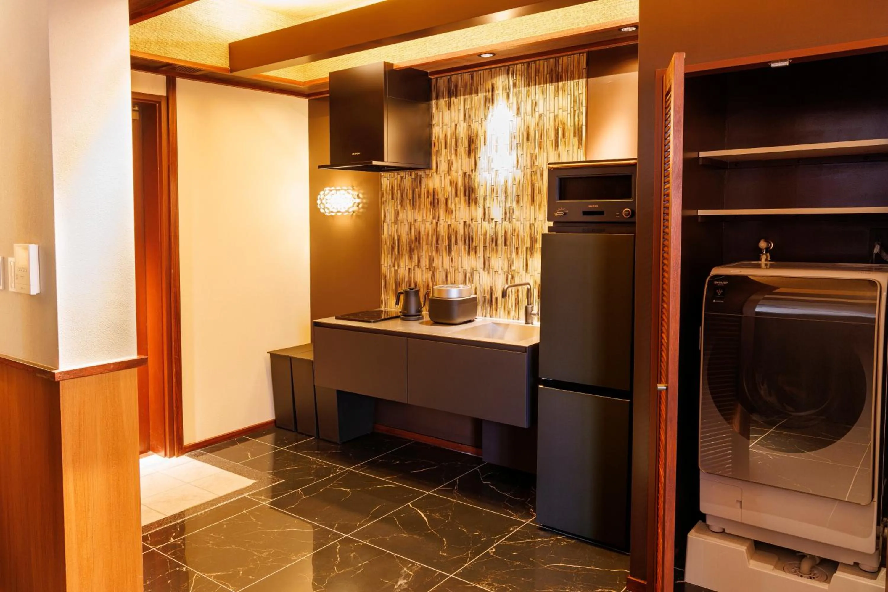 Kitchen or kitchenette in Miyakojima Kurima Resort Seawood Hotel